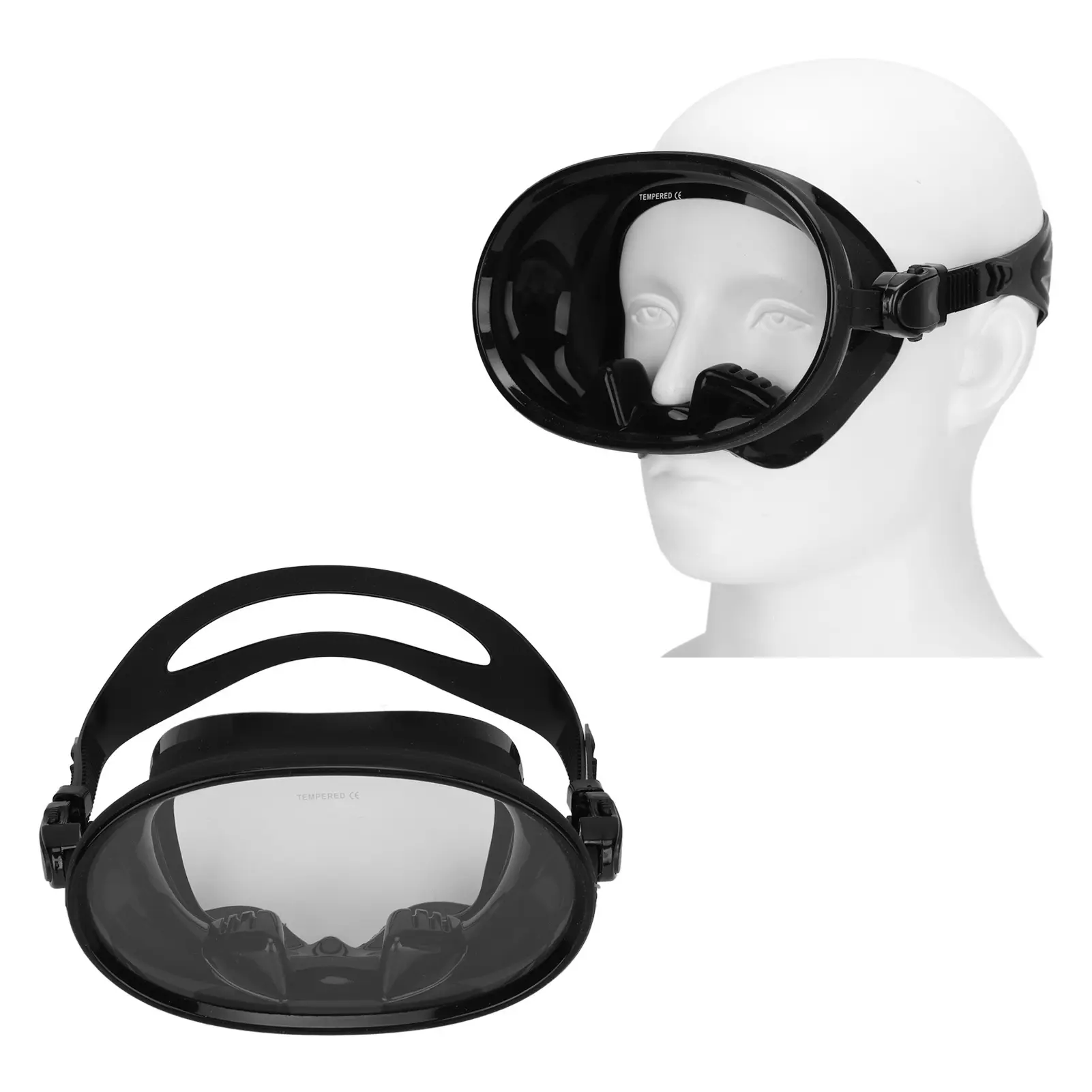 Snorkeling Goggles Perfect Fitting Oval Universal Snorkeling Gear Ultra Clear Tempered Glass for Men Women for Water Sports