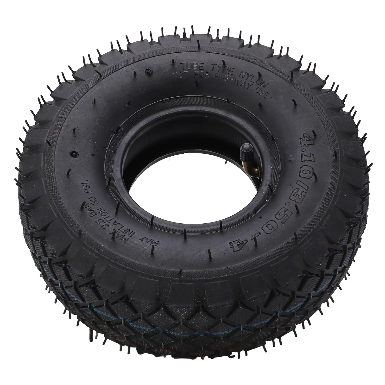 Scooter Tire Tube Set 4.10/3.50-4 Rubber Thickened Outer Tire Inner Tube with Bent Valve for Electric Scooter Replacement