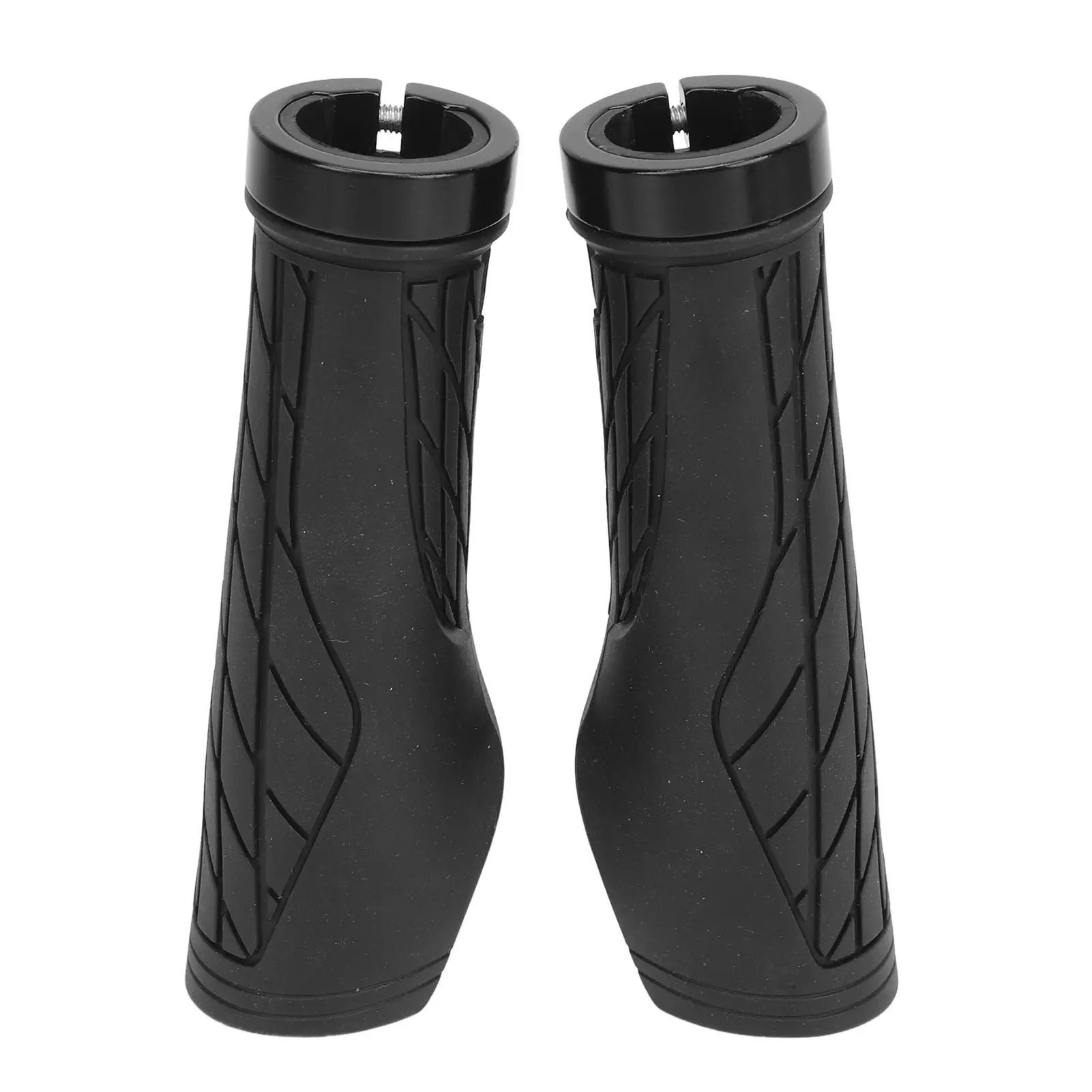 1 Pair Bike Handle Grips Rubber Anti Slip Ergonomic Comfortable Bicycle Handle Grip Easy Installation for MTB Bicycles