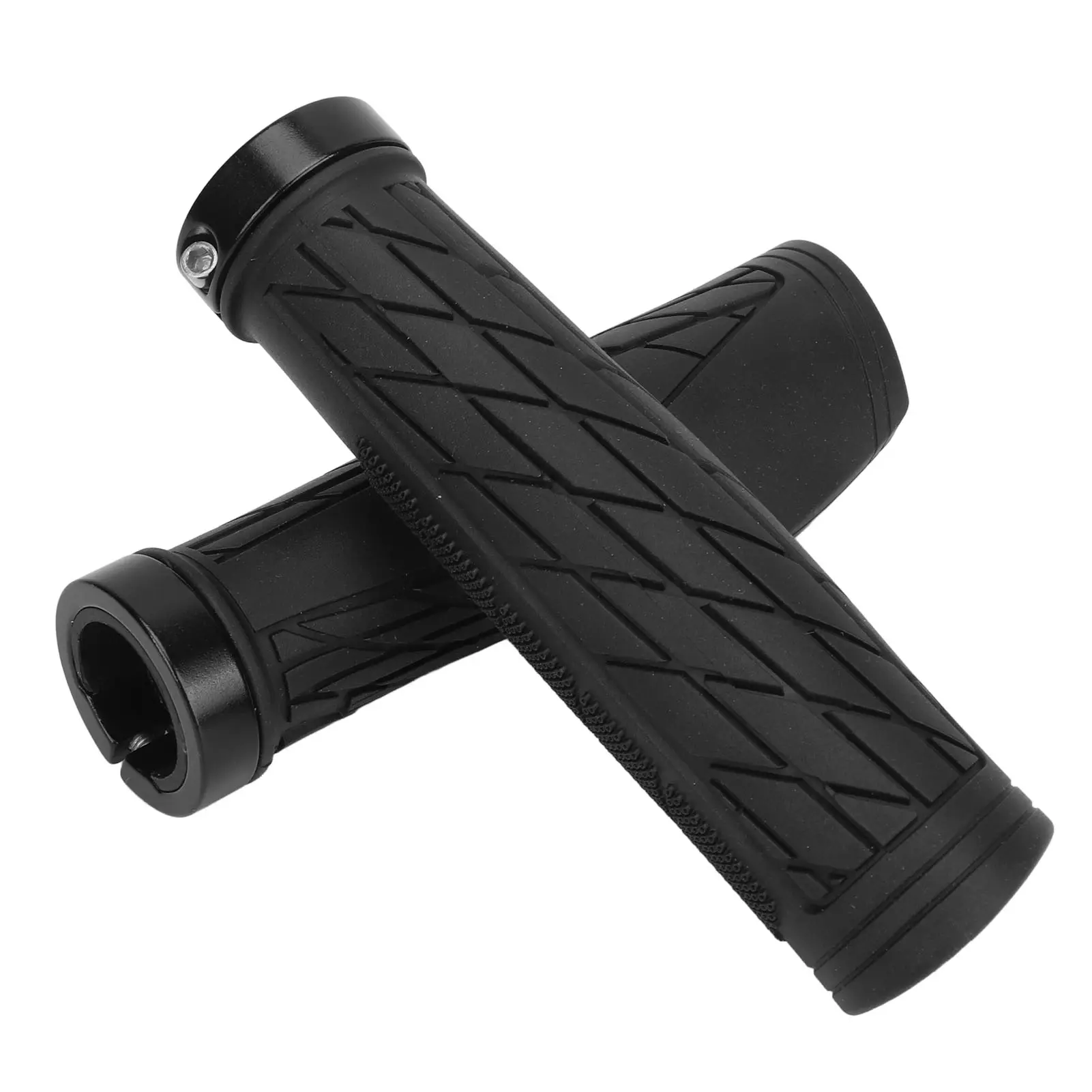 1 Pair Bike Handle Grips Rubber Anti Slip Ergonomic Comfortable Bicycle Handle Grip Easy Installation for MTB Bicycles