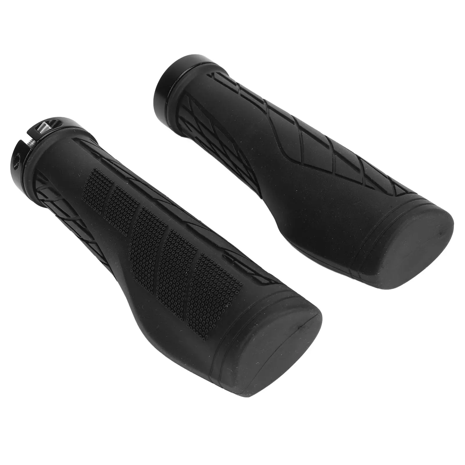 1 Pair Bike Handle Grips Rubber Anti Slip Ergonomic Comfortable Bicycle Handle Grip Easy Installation for MTB Bicycles