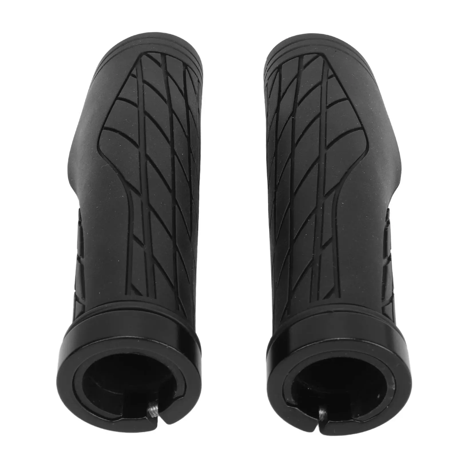 1 Pair Bike Handle Grips Rubber Anti Slip Ergonomic Comfortable Bicycle Handle Grip Easy Installation for MTB Bicycles