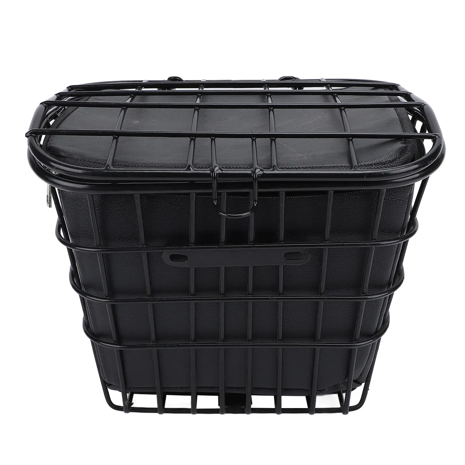 Bike Basket with Black Liner Bag Easy Installation Water Resistant Metal Bike Front Storage Basket for Electric Scooters Bikes