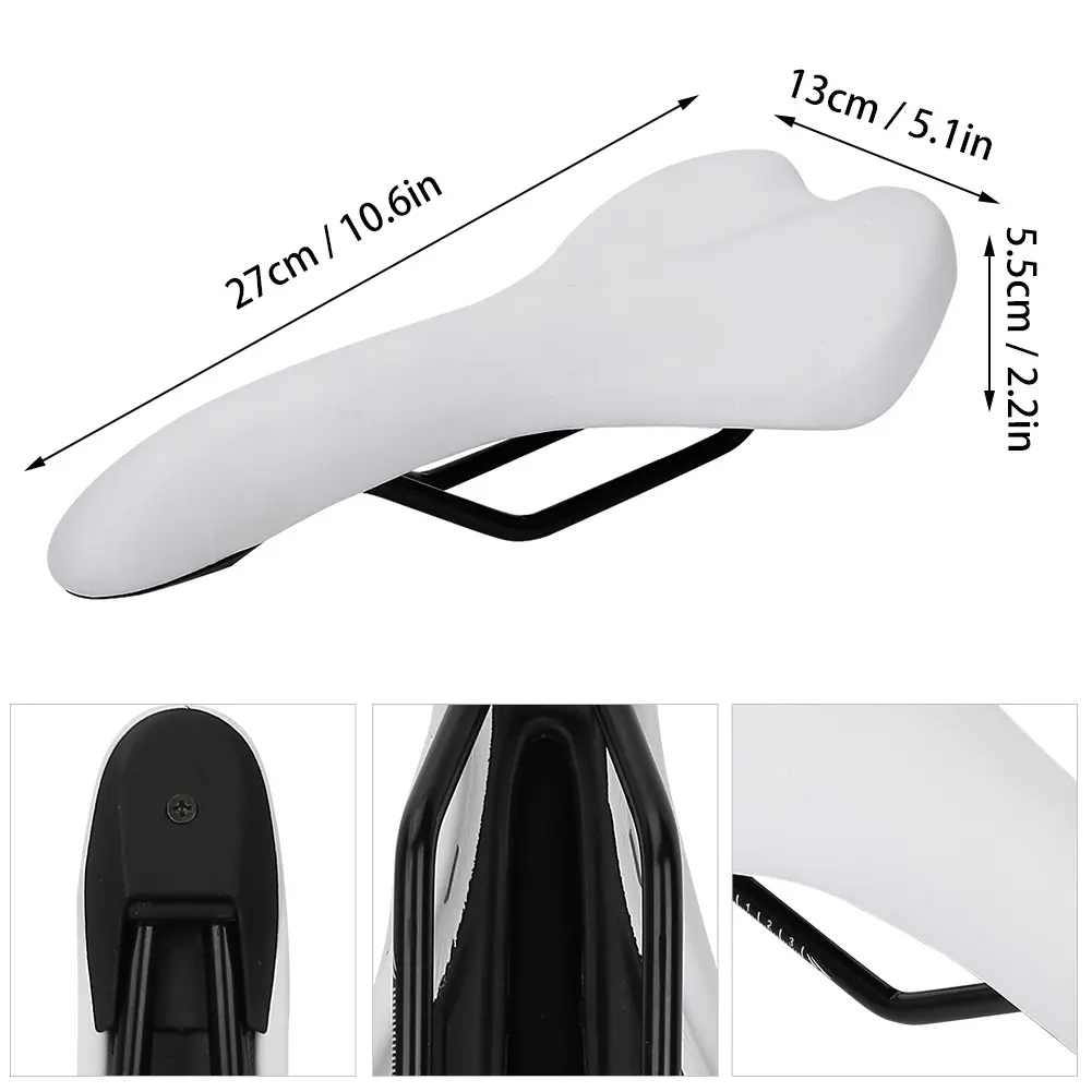 Mountain Road Bike Saddle Seat PU Leather Ergonomic Streamlined Design Comfortable Shockproof Cycling Bicycle Cushion