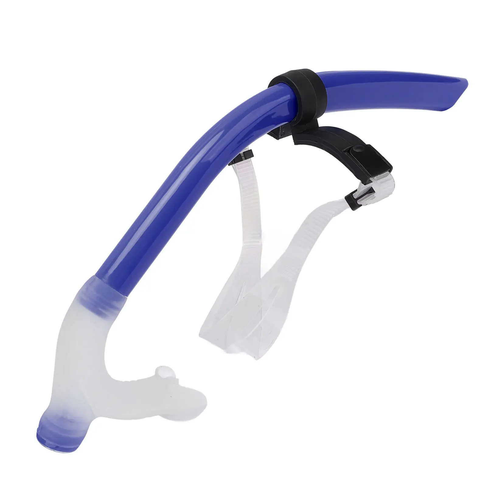 Swimming Snorkel Reduced Drag Silicone Swimming Breathing Tube with Adjustable Head Brace for Adults for Snorkeling Diving