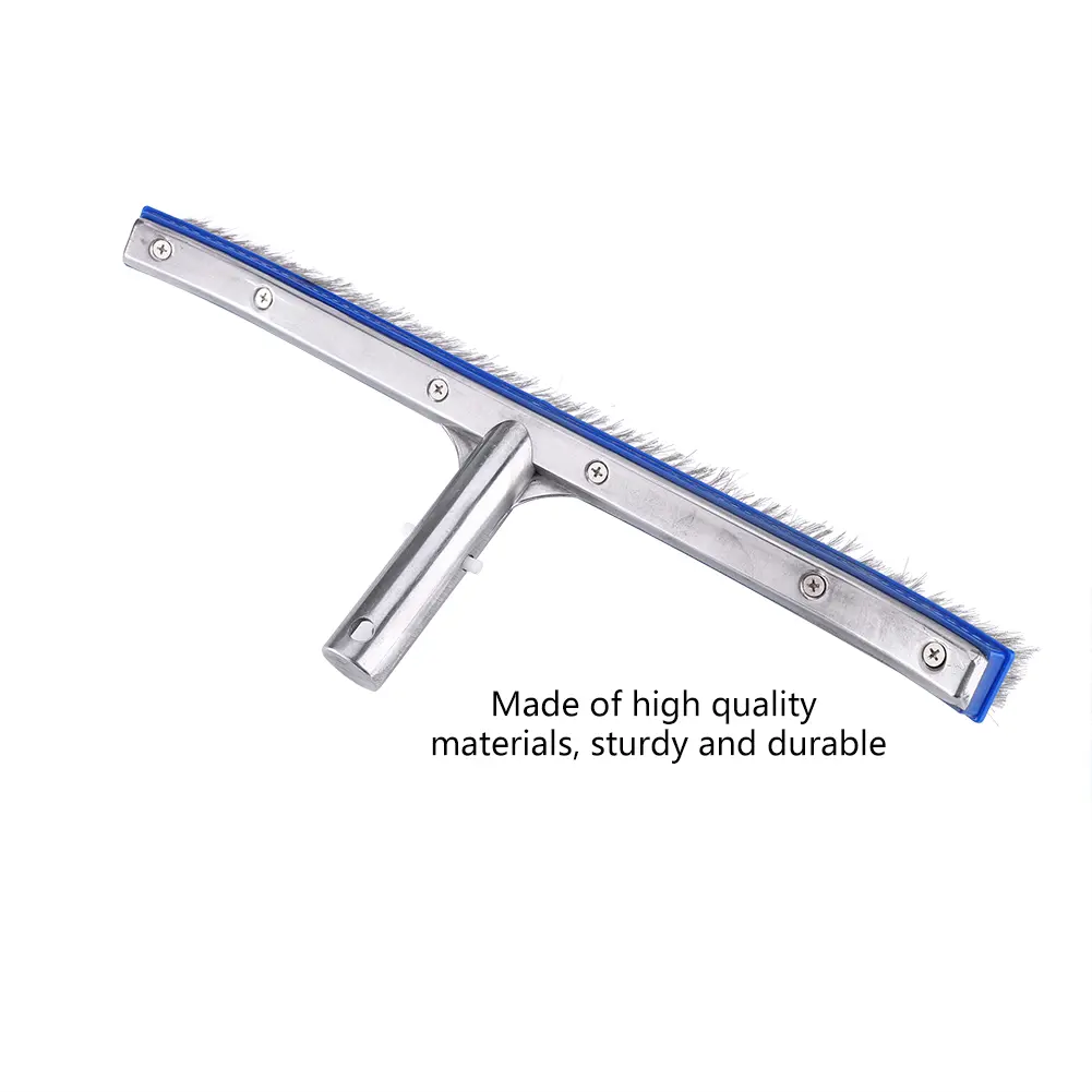 18inch Swimming Pool Steel Brush Bottom Walls Cleaning Supplies for Pond Spa Hot Spring Cleaning Steel Brush Walls Steel Brush