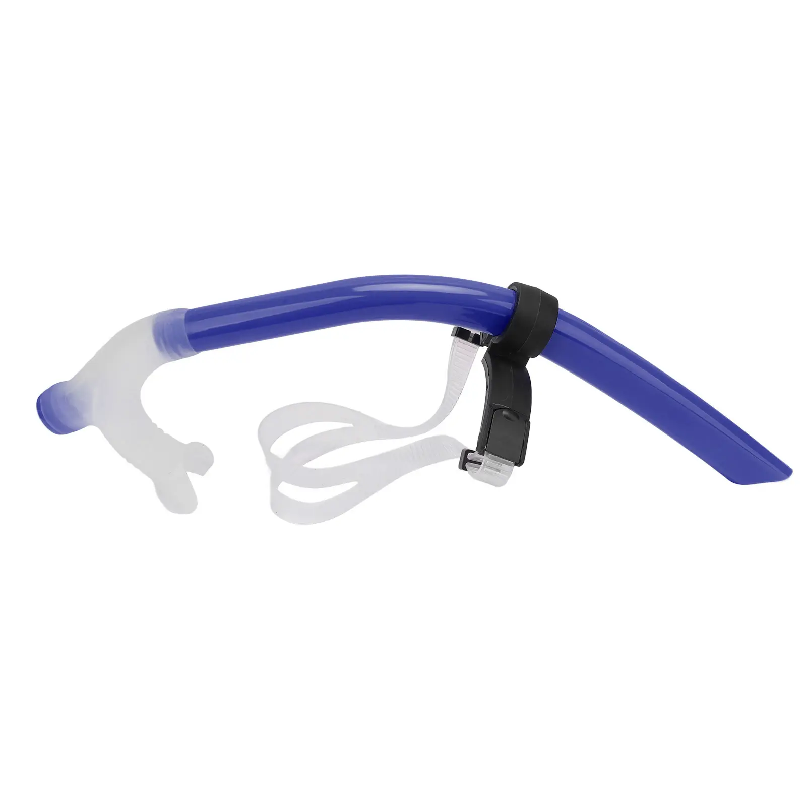 Swimming Snorkel Reduced Drag Silicone Swimming Breathing Tube with Adjustable Head Brace for Adults for Snorkeling Diving