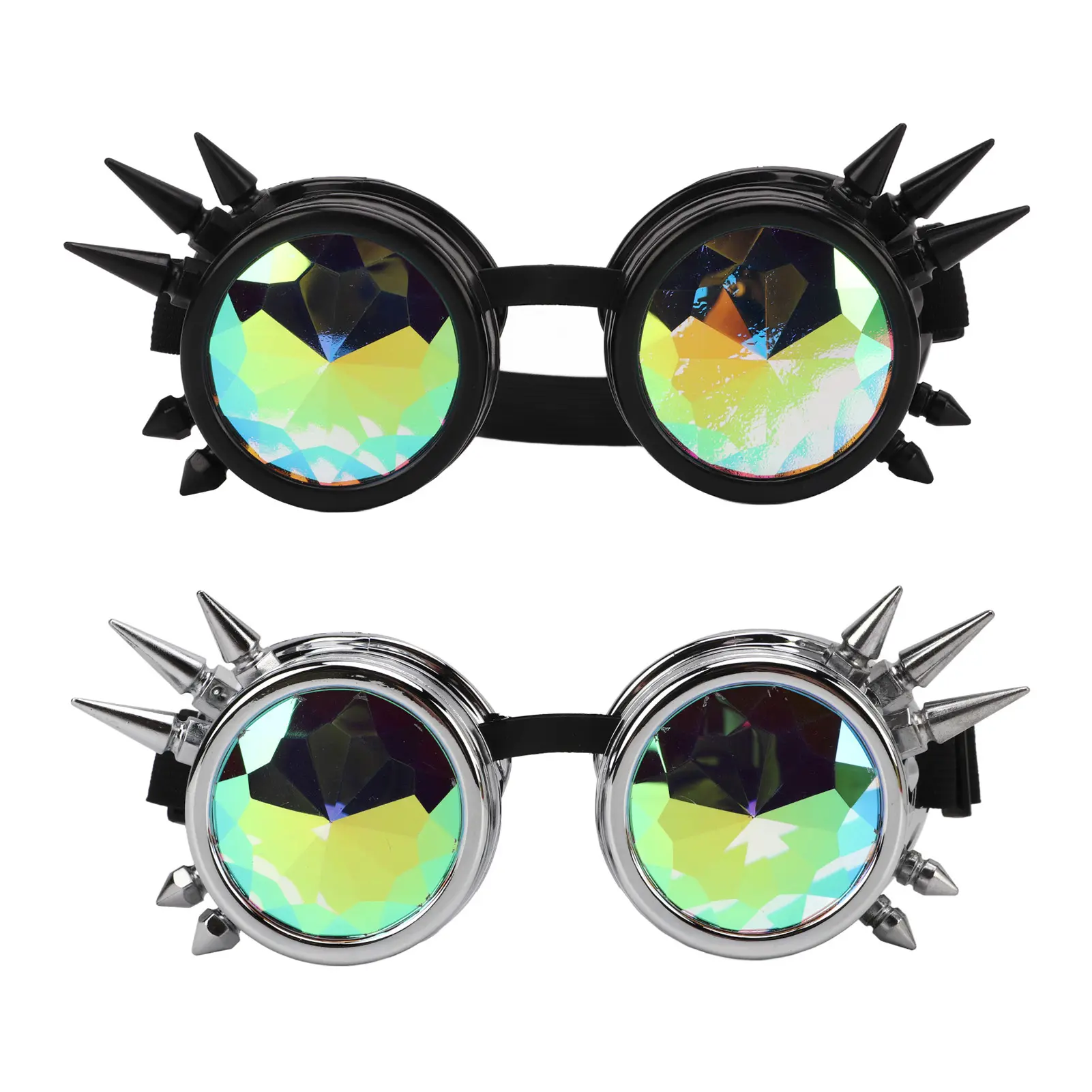 Kaleidoscope Rave Glasses Steampunk Goggles Retro PC ABS with Elastic Band Kaleidoscope Rave Glasses for Party Steampunk Goggles