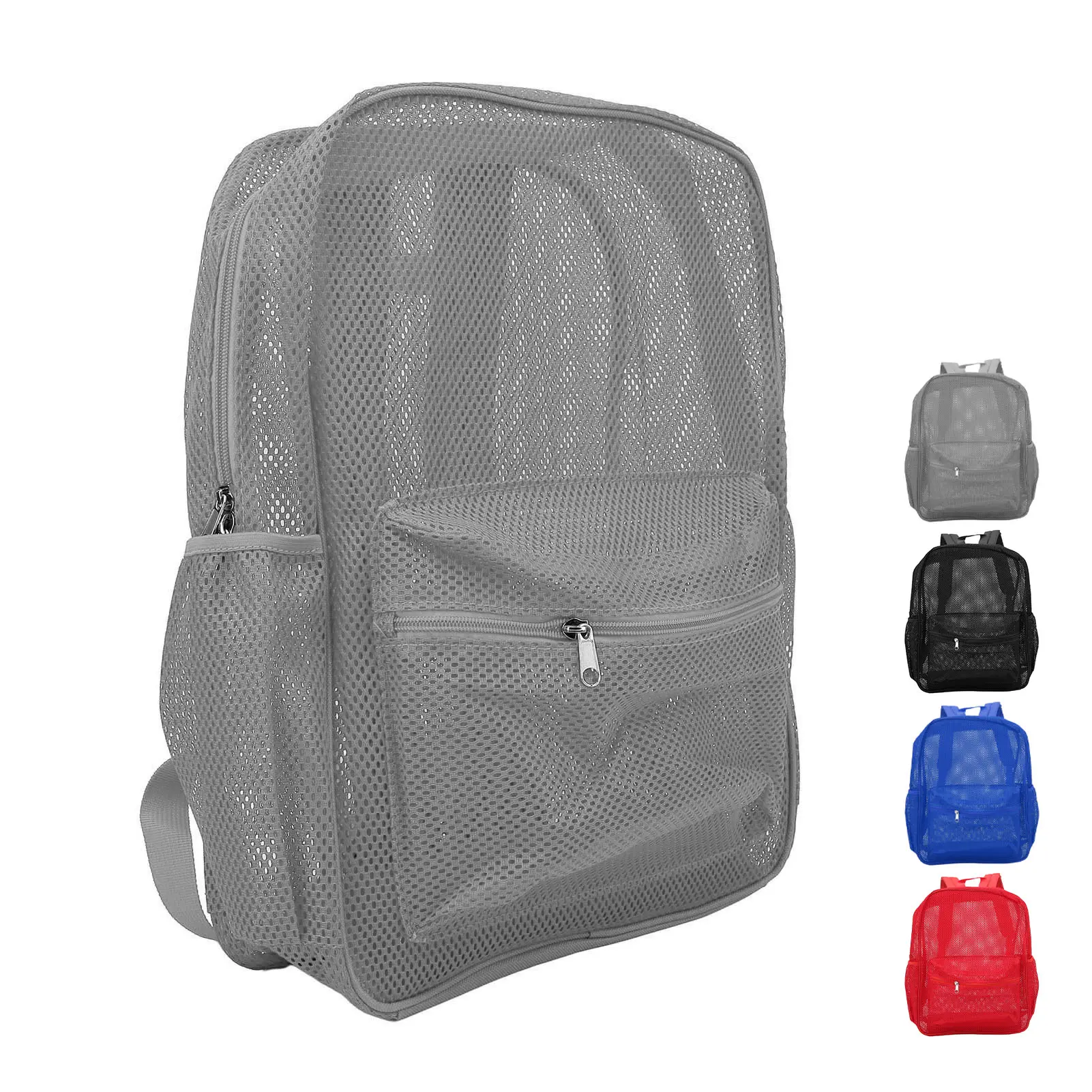Mesh Backpack Heavy Duty Lightweight Large Capacity Washable See Through Backpack for Swimming Beach Sports See Through Backpack