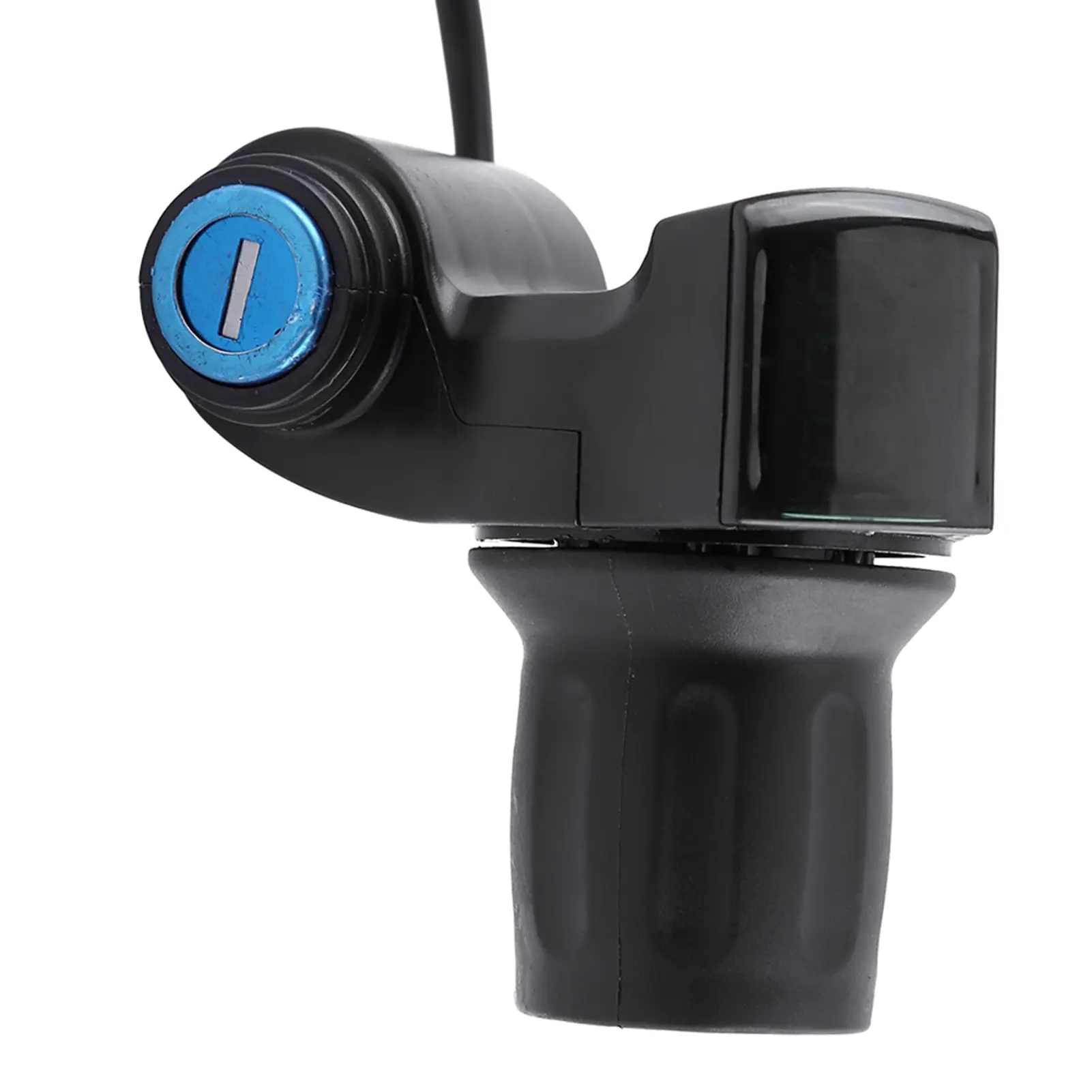 Electric Bike Scooter Half Wrist Throttle Grip Handle with LED Display Key Knock for 12-84V Electric Bike or Scooters
