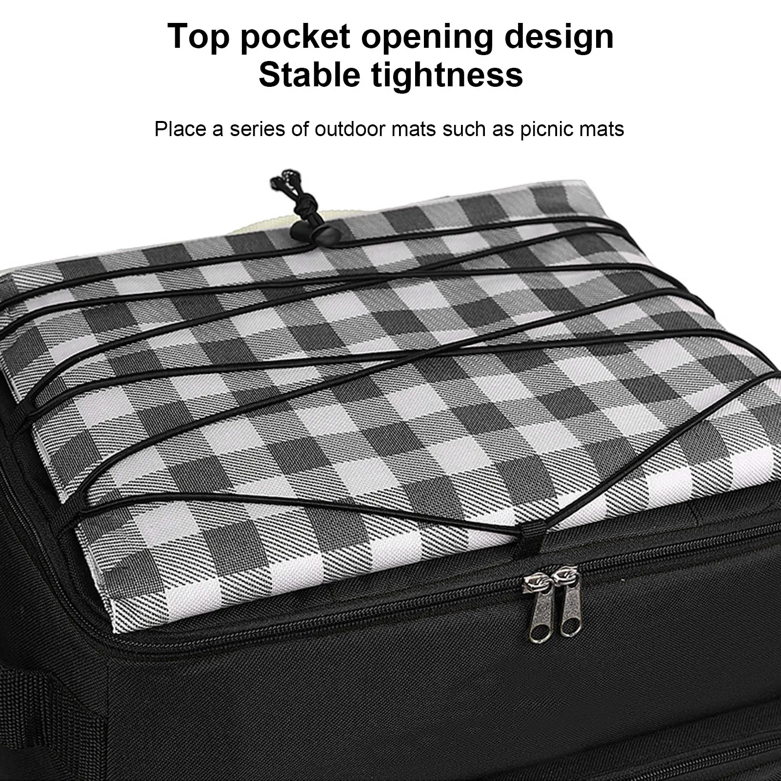 Rolling Cooler 43L Rolling Cooler Dual Zipper Waterproof Portable Insulated Wheeled Cooling Bag with Handle for Picnic Camping