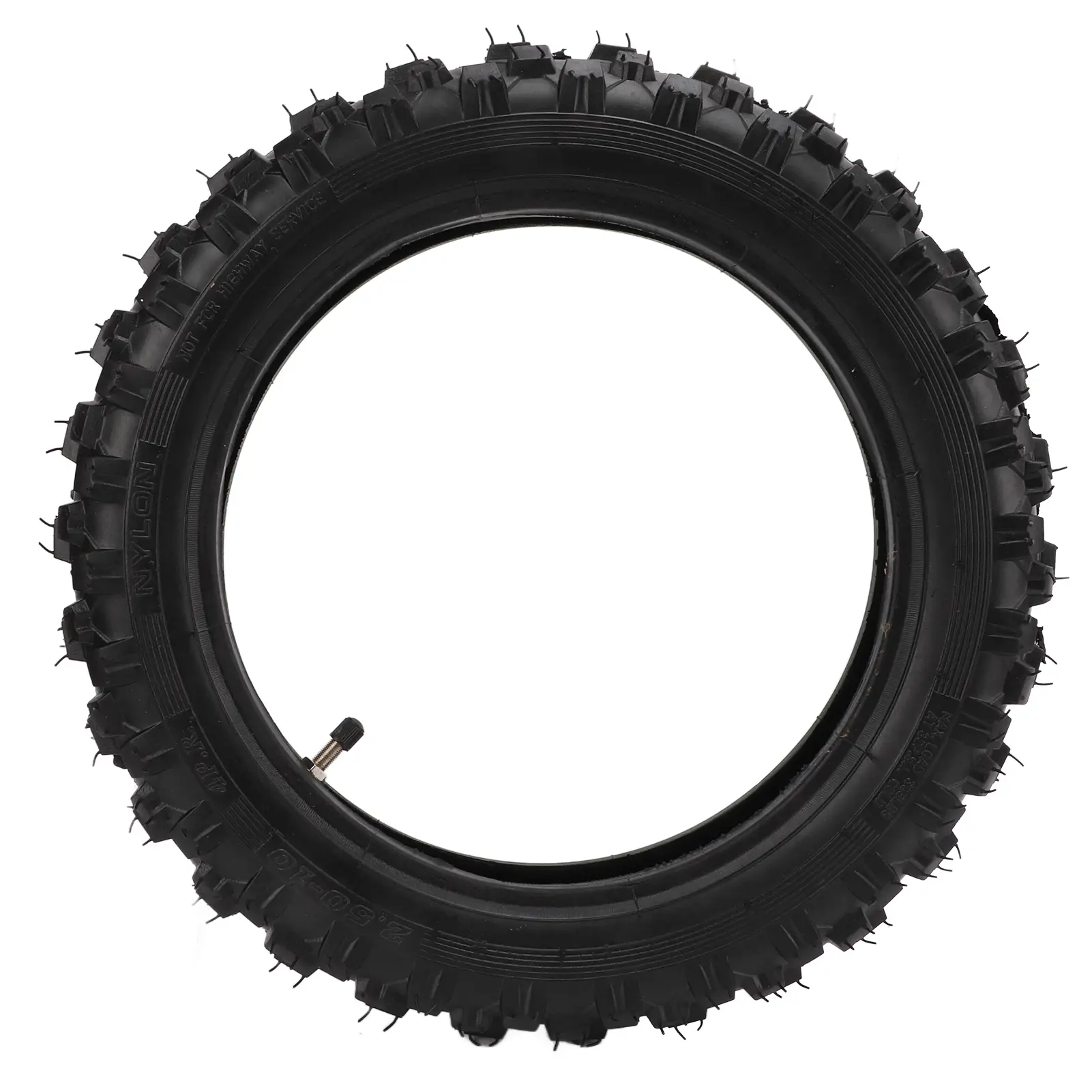 2.50-10 Inch Off Road Tire and Inner Tube Replacement Rubber Thickened Tires with Straight Vavle for CRF50 Dirt Bike