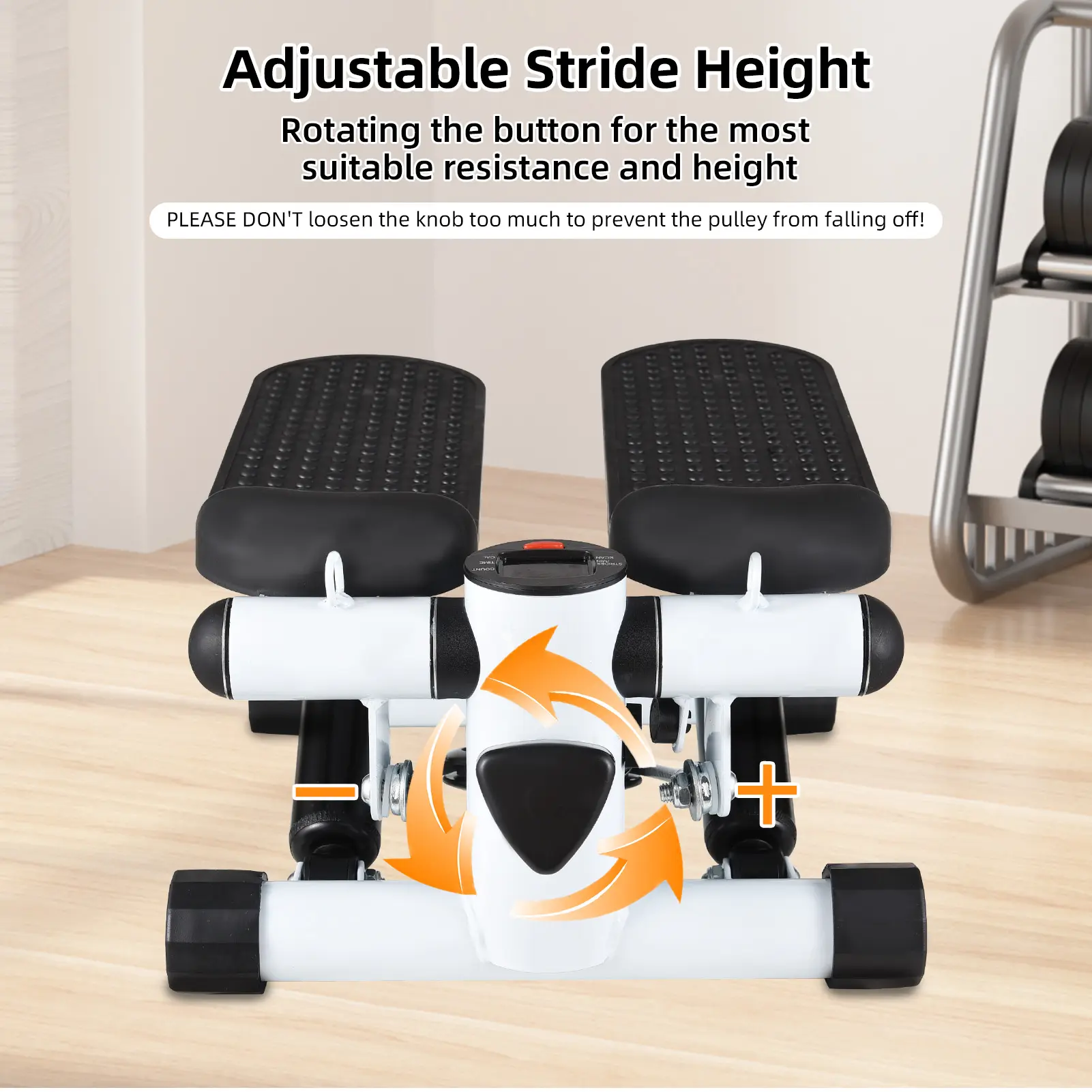 Stepper For Exercise At Home With Resistance Bands LCD Display Capacity 100kg Stair Stepper Mini steppers for exercise