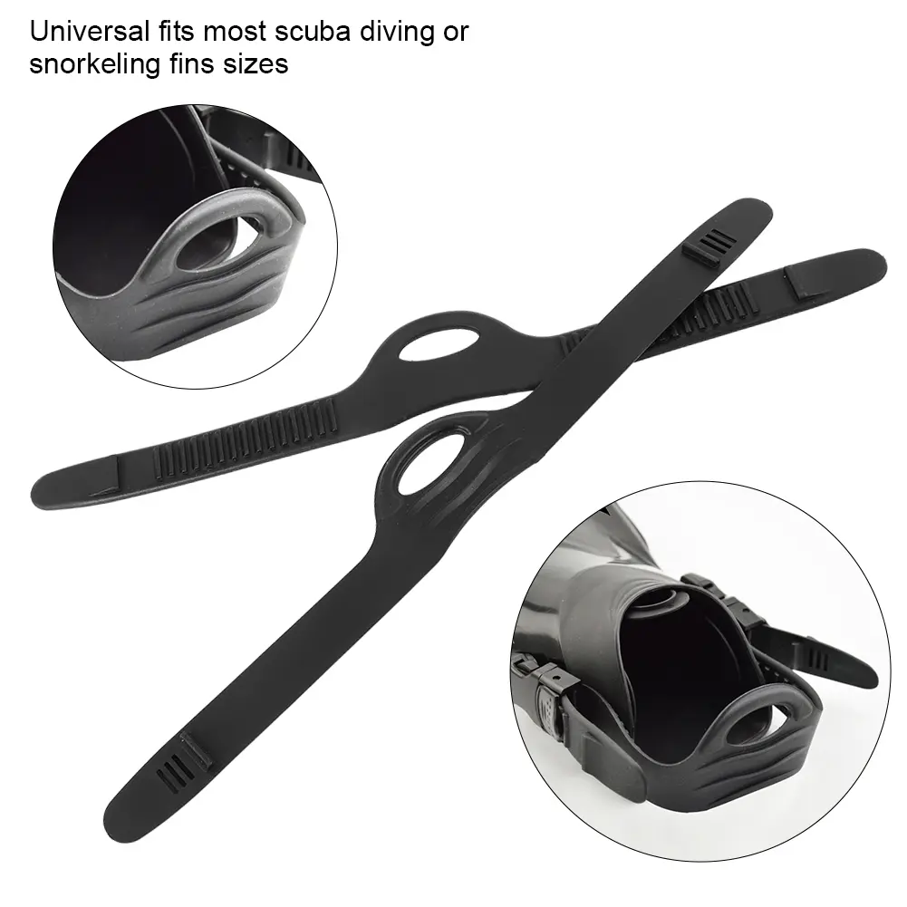 Swimming Fin Strap Flippers Fin Strap KEEP DIVING Adjustable Rubber Fin Flippers Strap Swimming Scuba Diving Dive Accessories