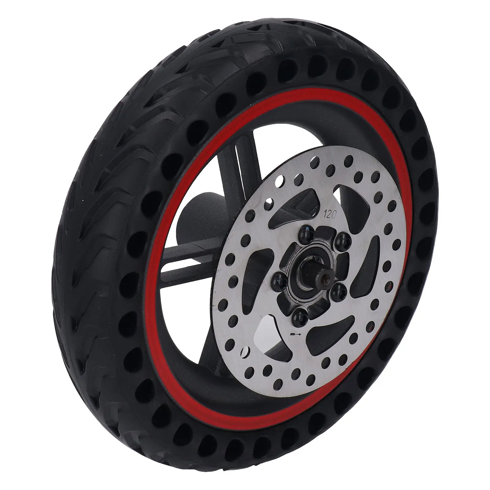 Electric Scooter Rear Wheel Assembly Replacement Cellular Tire with 120mm Disc Brake for Xiaomi PRO PRO2 M3
