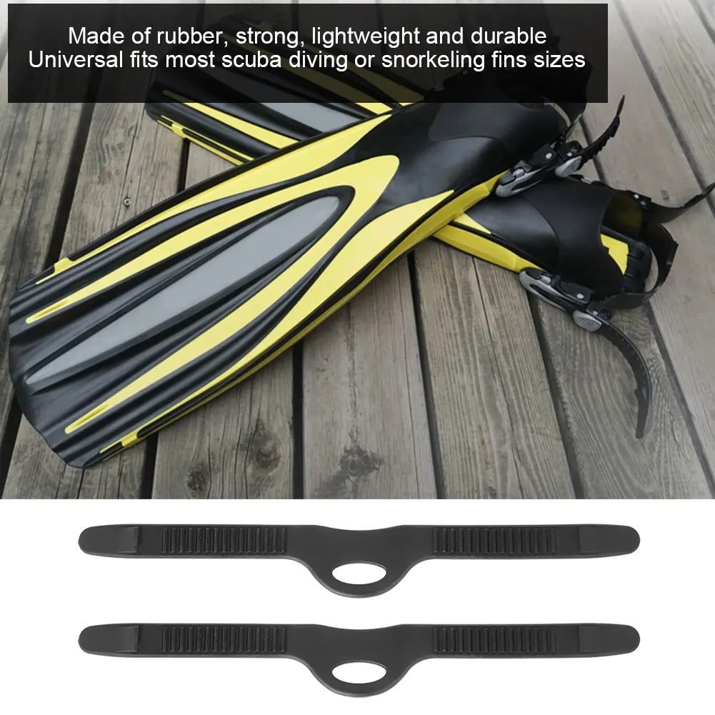Swimming Fin Strap Flippers Fin Strap KEEP DIVING Adjustable Rubber Fin Flippers Strap Swimming Scuba Diving Dive Accessories