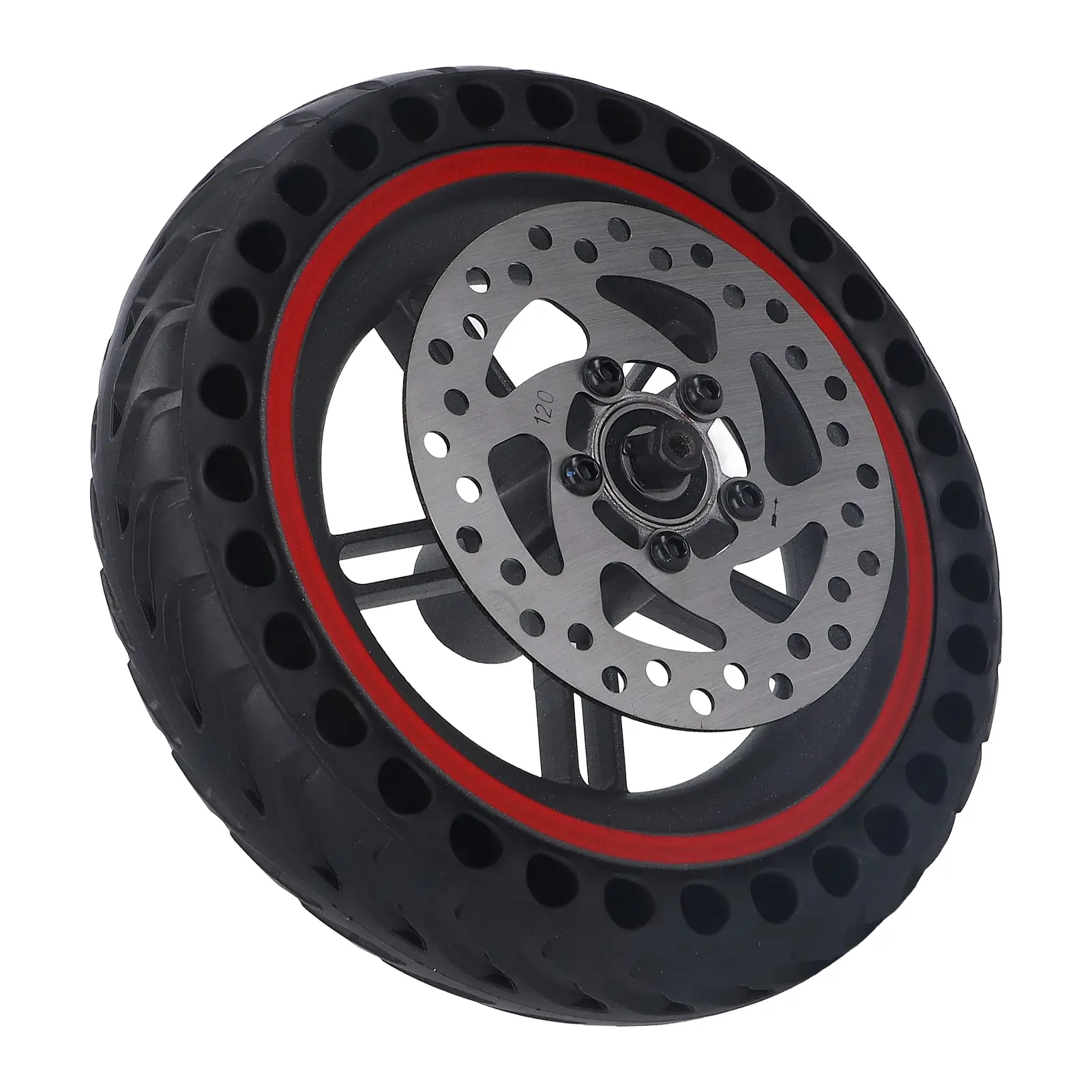 Electric Scooter Rear Wheel Assembly Replacement Cellular Tire with 120mm Disc Brake for Xiaomi PRO PRO2 M3