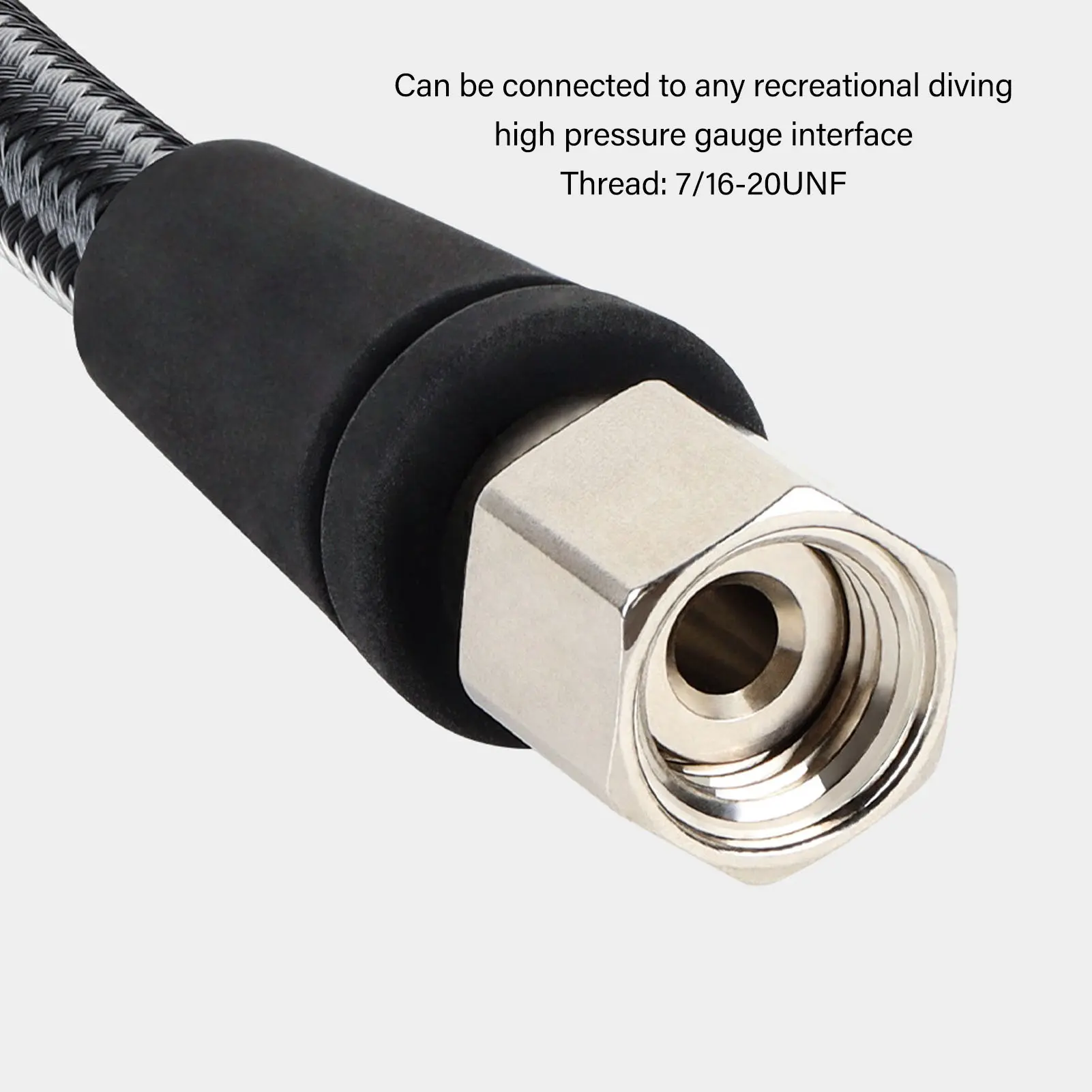 Diving High Pressure Hose Lasting Standard Professional Flexible Carbon Fiber Woven Diving Regulator Hose for Scuba Diving