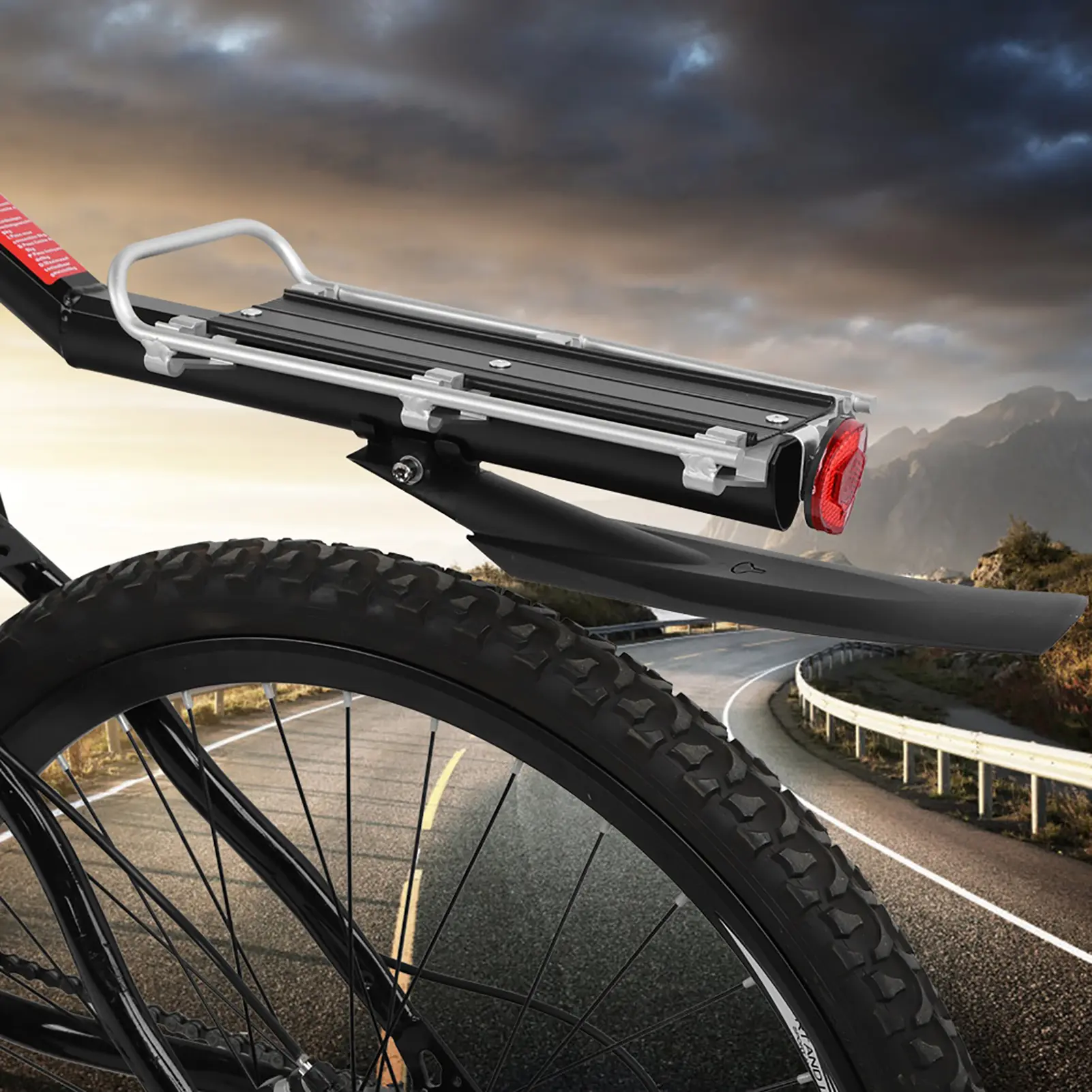 Bike Cargo Rack KW‑671‑05 Bike Rear Rack Seat Post Mount Quick Disassembly Alloy Bicycle Carrier Cargo Rack Bike Rear Rack