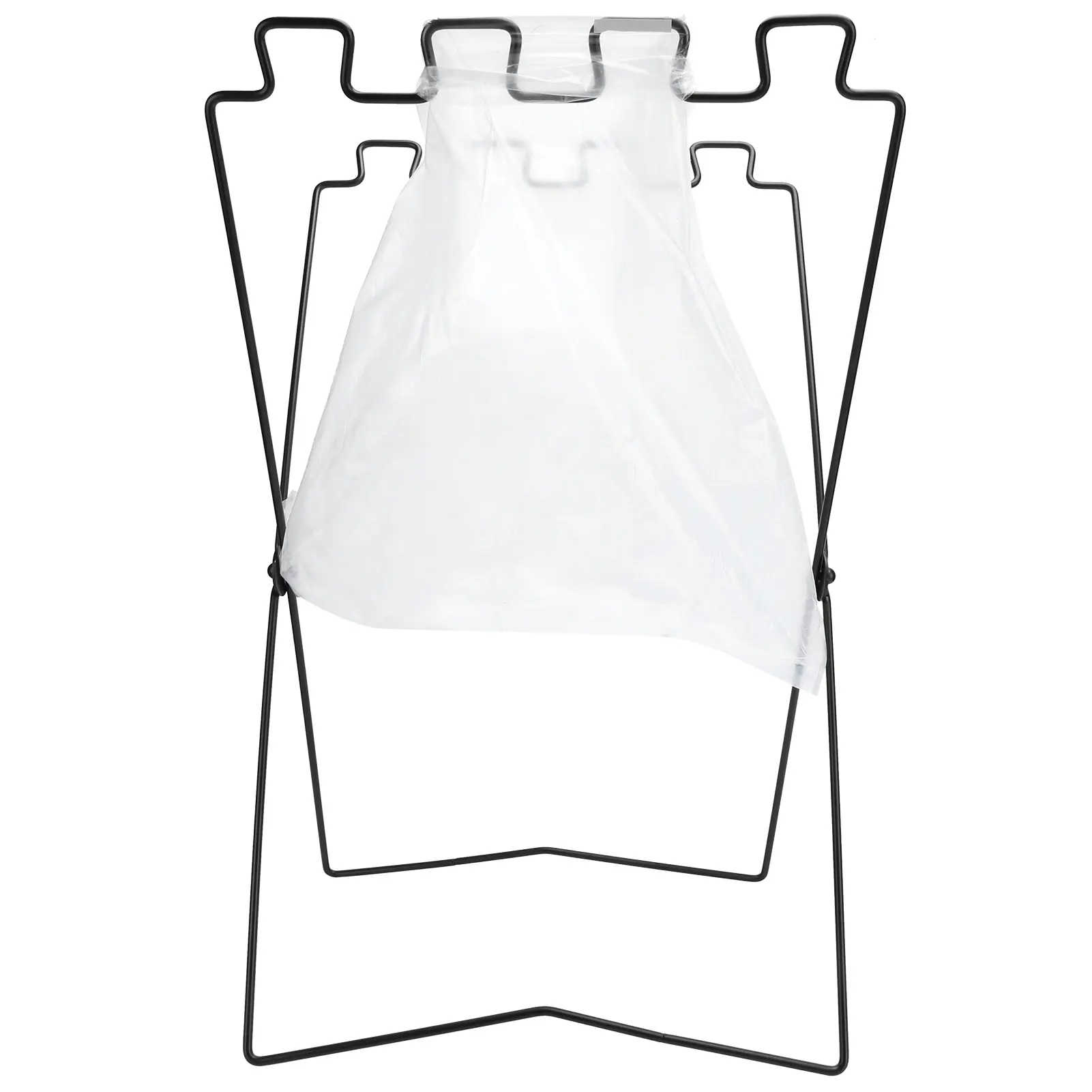 Foldable Trash Bag Holder Iron Lightweight Portable Garbage Bag Rack for Outdoor Camping Picnic Barbecue