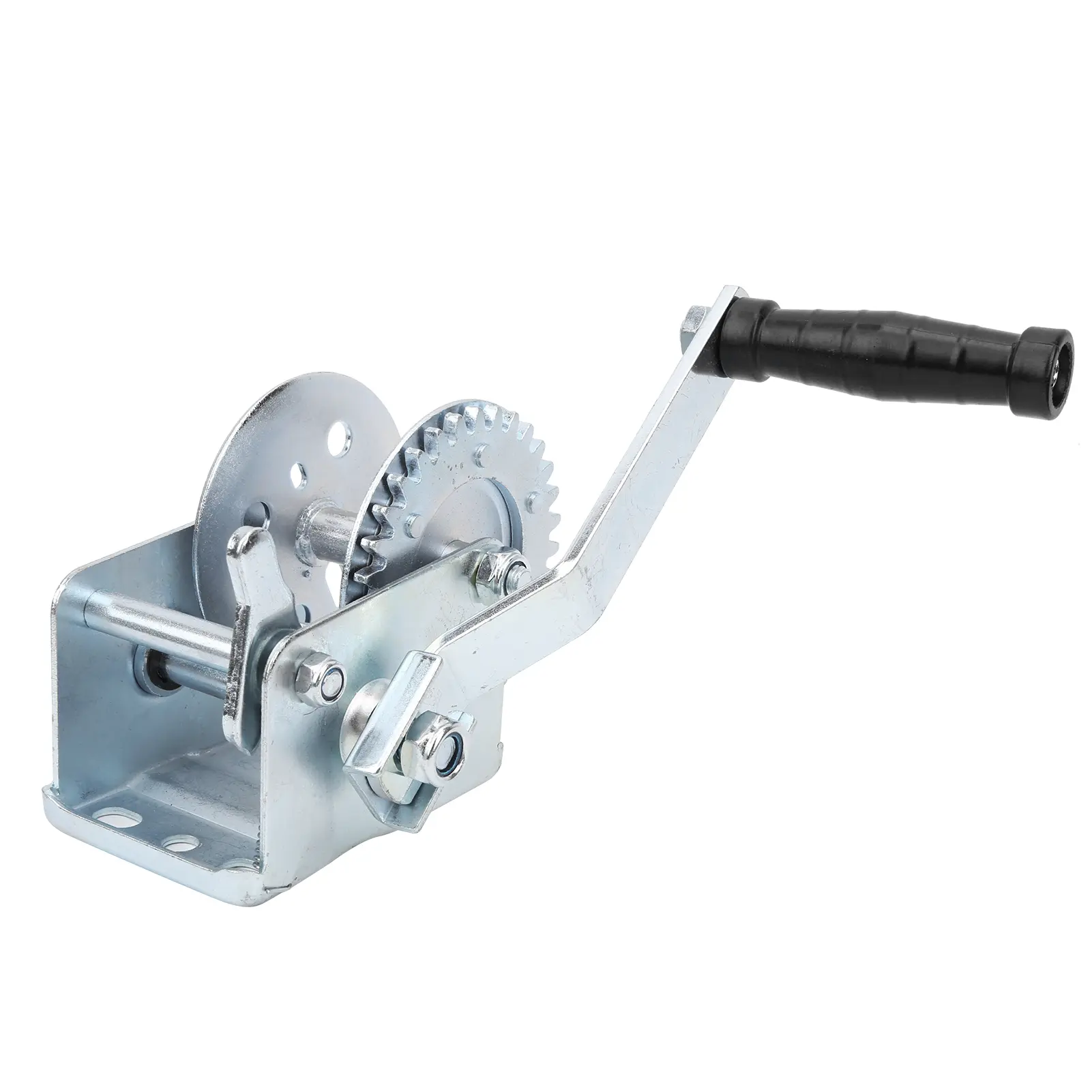 600LBS Metal Trailer Capstan Hand‑cranking Winch Empty Bracket Accessory for Yacht Boat Hand Capstan Trailer Winch Hand Winch