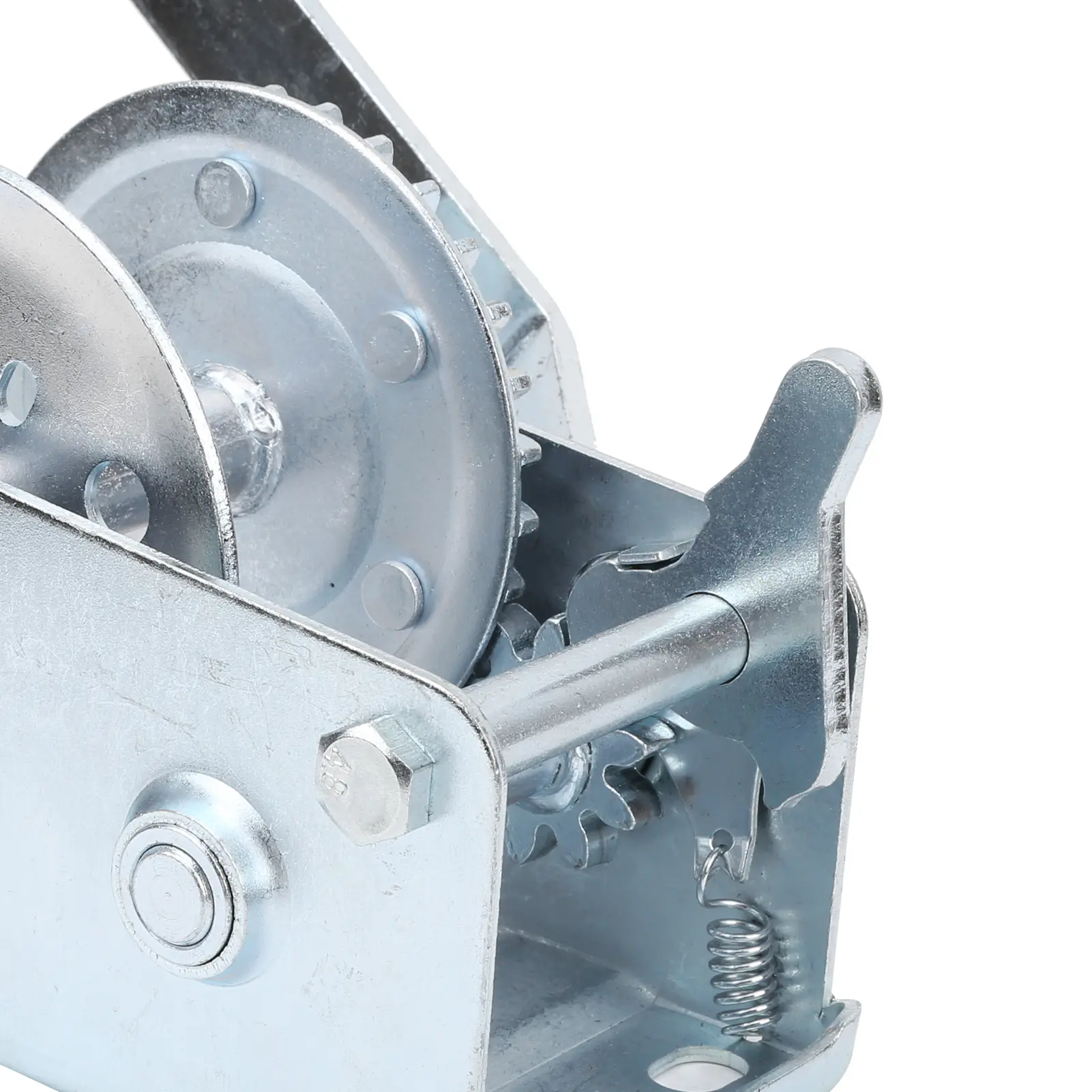 600LBS Metal Trailer Capstan Hand‑cranking Winch Empty Bracket Accessory for Yacht Boat Hand Capstan Trailer Winch Hand Winch