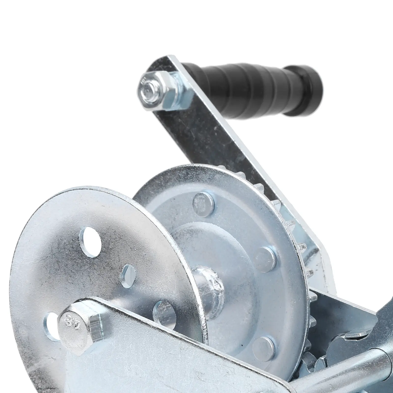 600LBS Metal Trailer Capstan Hand‑cranking Winch Empty Bracket Accessory for Yacht Boat Hand Capstan Trailer Winch Hand Winch