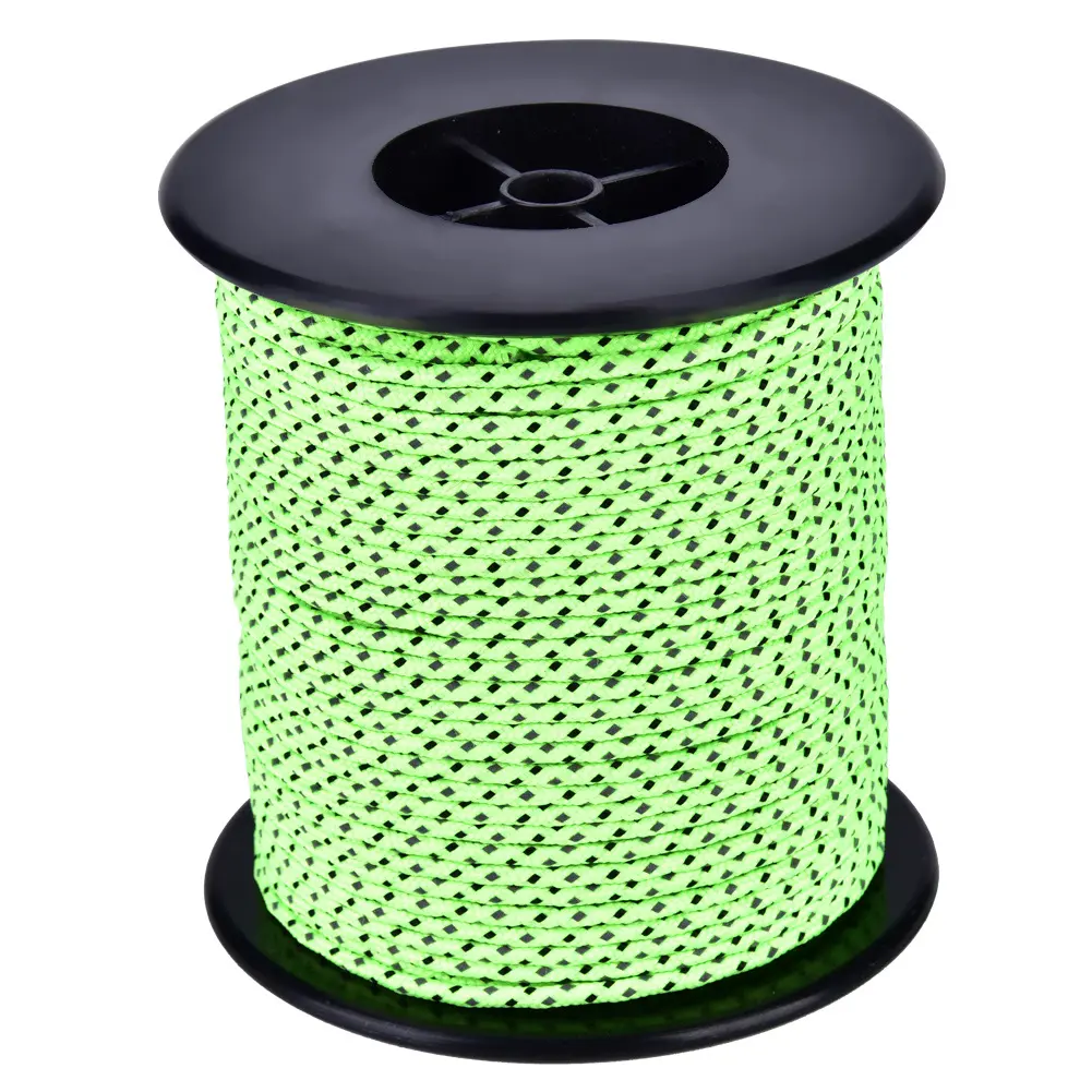 50m Tent Rope Polyester Outdoor Camping Tent Awning Reflective Guyline Rope Guy Line Cord Paracord