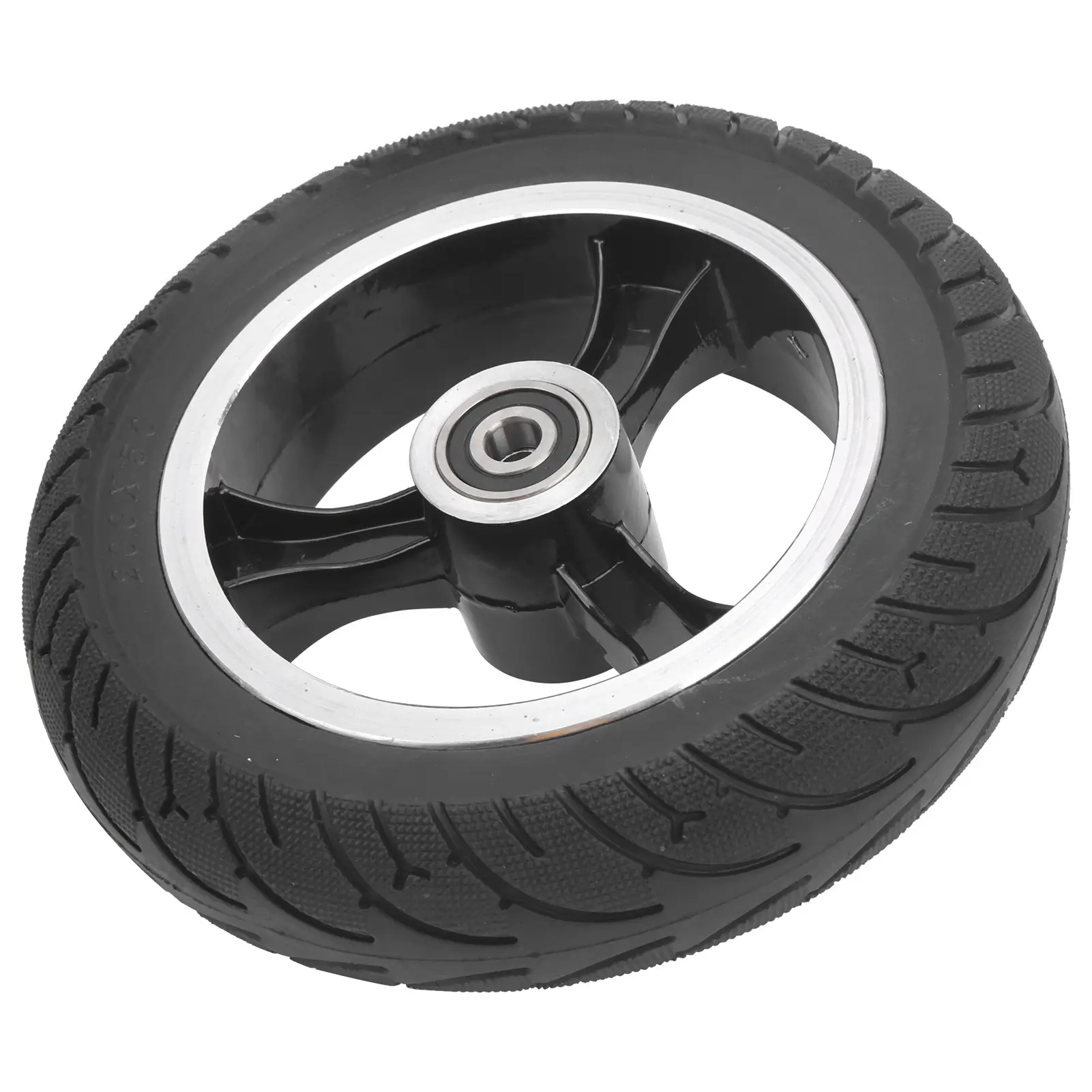 8in 200x50 Front Solid Wheel Rubber Aluminum Alloy Non Pneumatic Tire with Hub Replacement for Electric Scooter Accessory