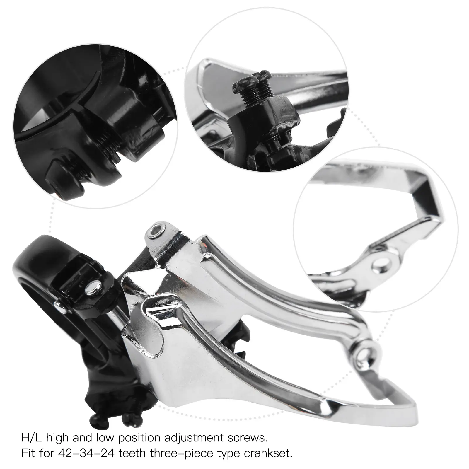 Front Derailleur Bicycle Front Derailleur 7/8/9 Speed Aluminium Alloy Mountain Bicycle Front Derailleur Shifter Bike Accessory