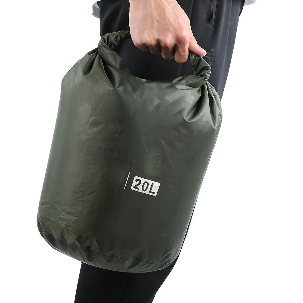 Outdoor Barrel Bag Waterproof Dry Bag PVC Outdoor Foldable Waterproof Barrel Dry Bag Storage Carrying Bags Camping Hiking Beach