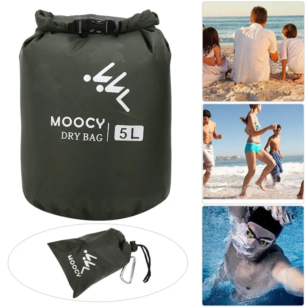 Outdoor Barrel Bag Waterproof Dry Bag PVC Outdoor Foldable Waterproof Barrel Dry Bag Storage Carrying Bags Camping Hiking Beach