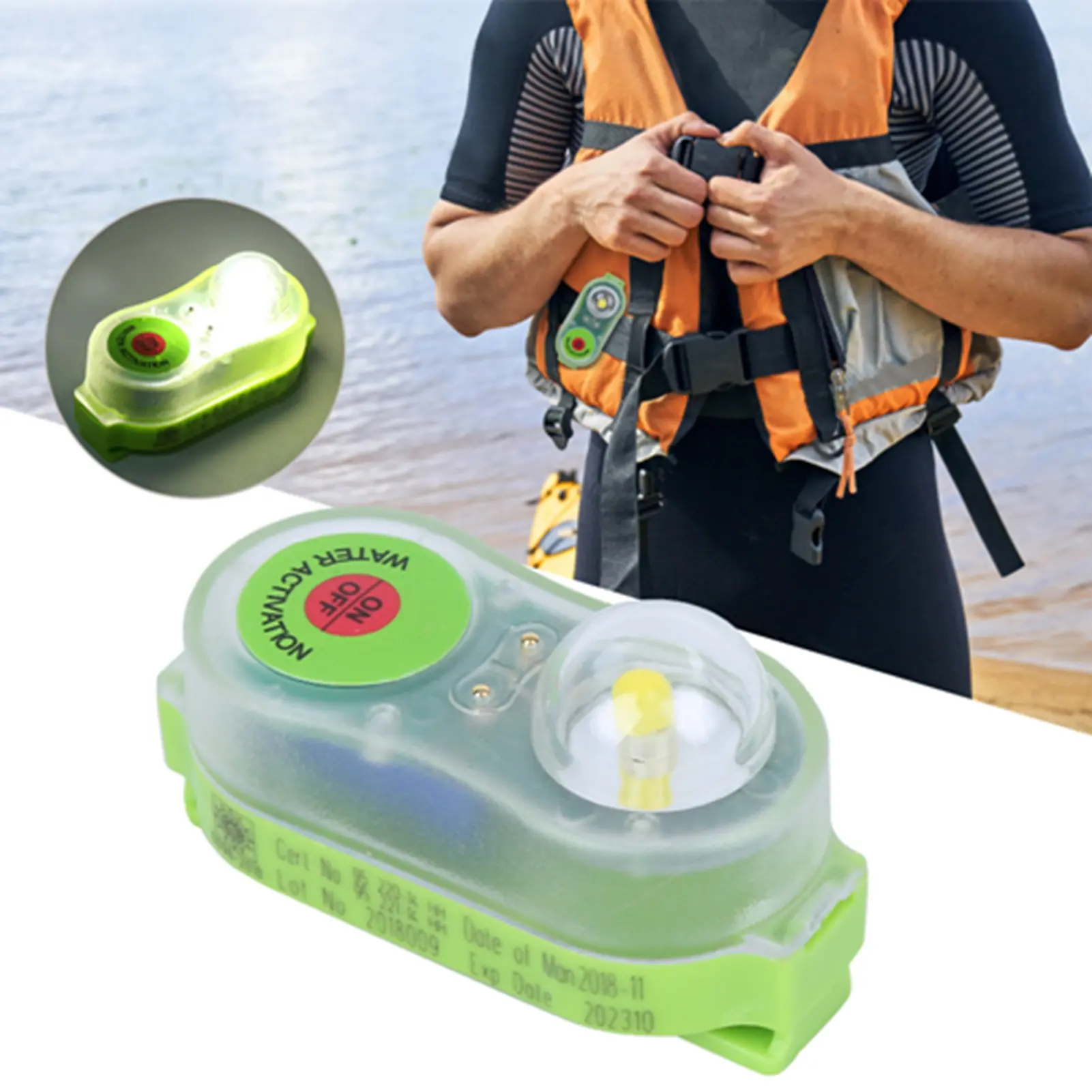 30g Lithium Life Vest Light Conspicuous Attract Light Lamp Life Jacket Light For Life Vest Outdoor Adult Children Life-saving