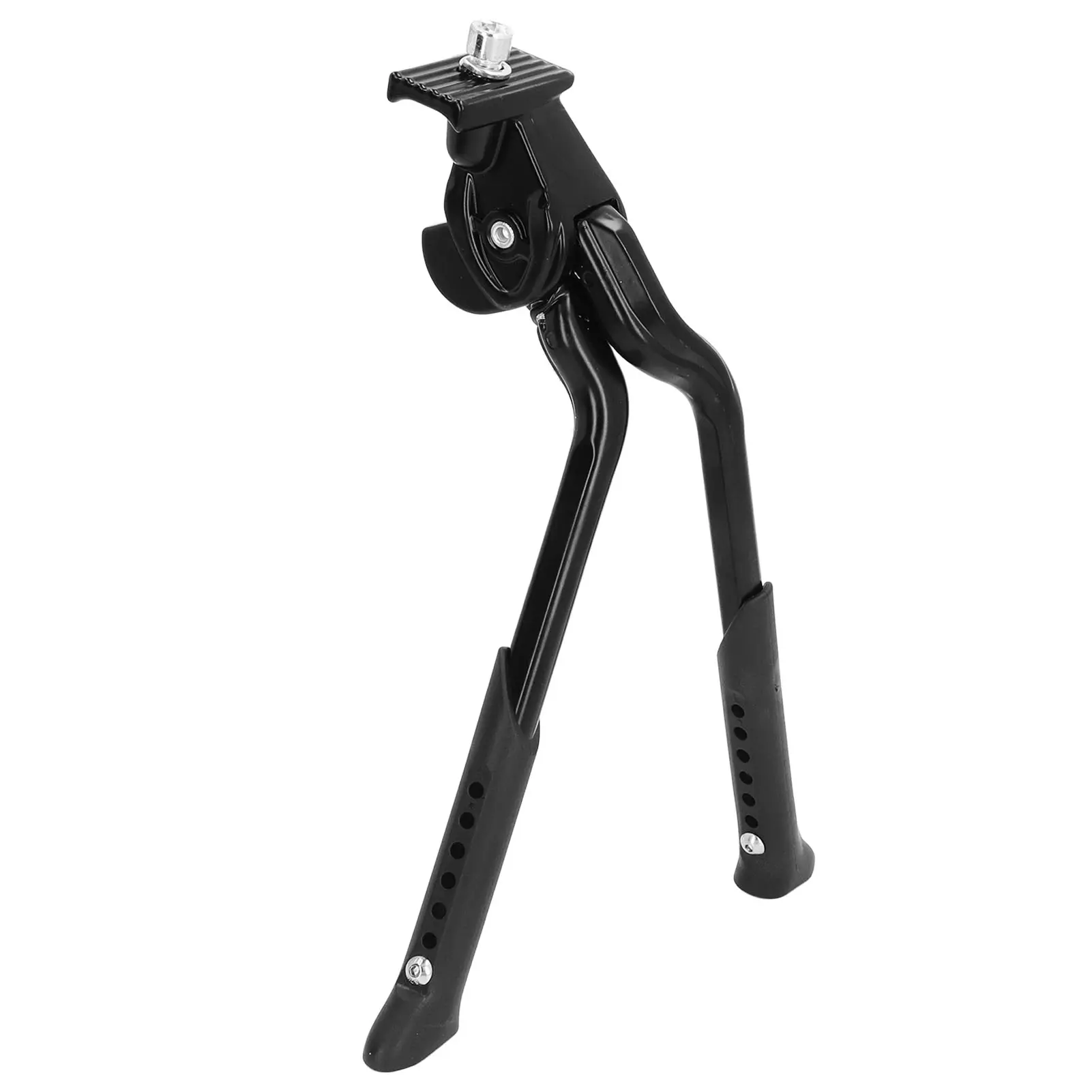 Double Leg Bike Kickstand with 7 Holes Height Adjustable Aluminum Alloy Anti Slip Bicycle Stand for Folding Bike Mountain Bike