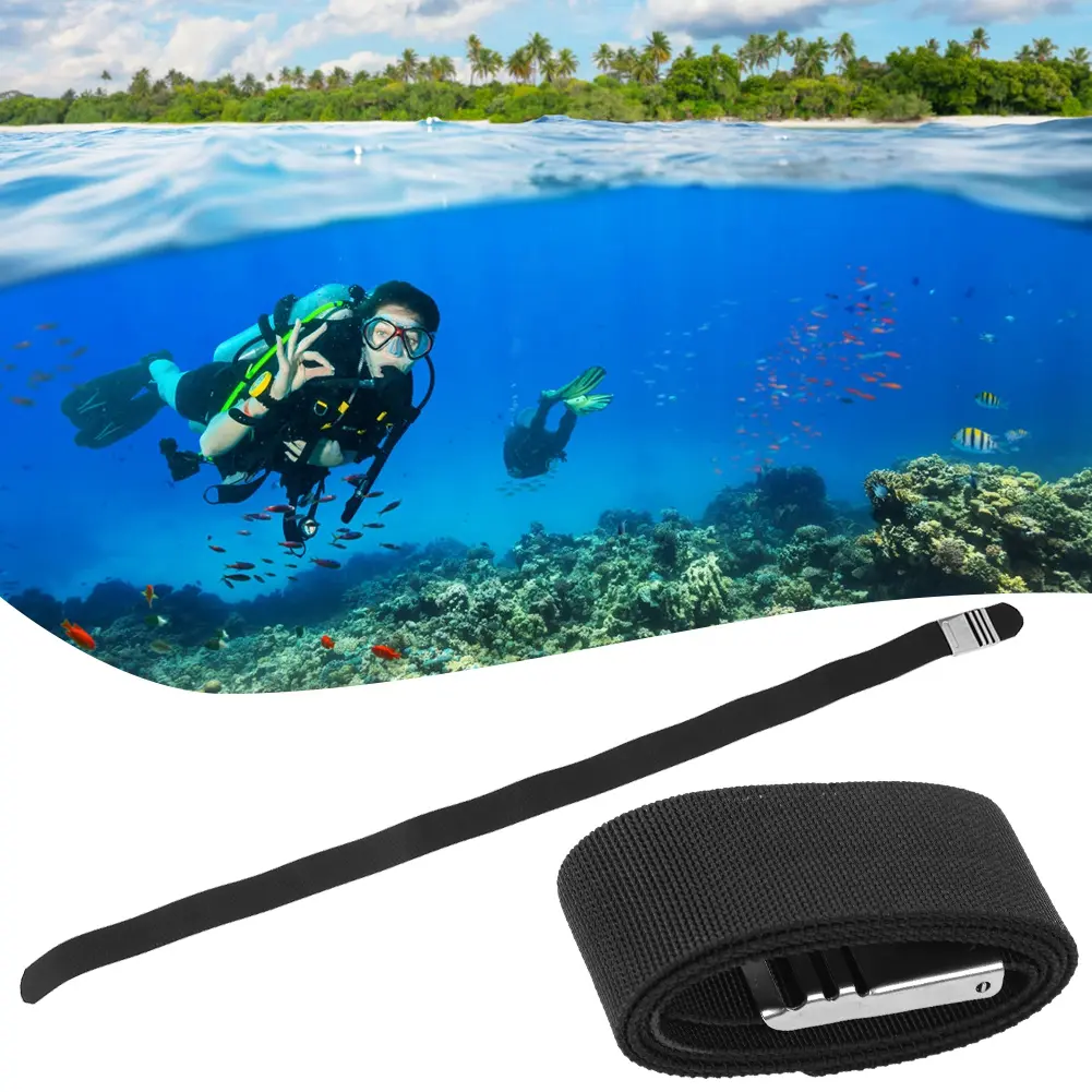 Diving Belt with Buckle Scuba Diving Waist Belt Diving Scuba Weight Belt Waist Belt with Quick Release Stainless Steel Buckle