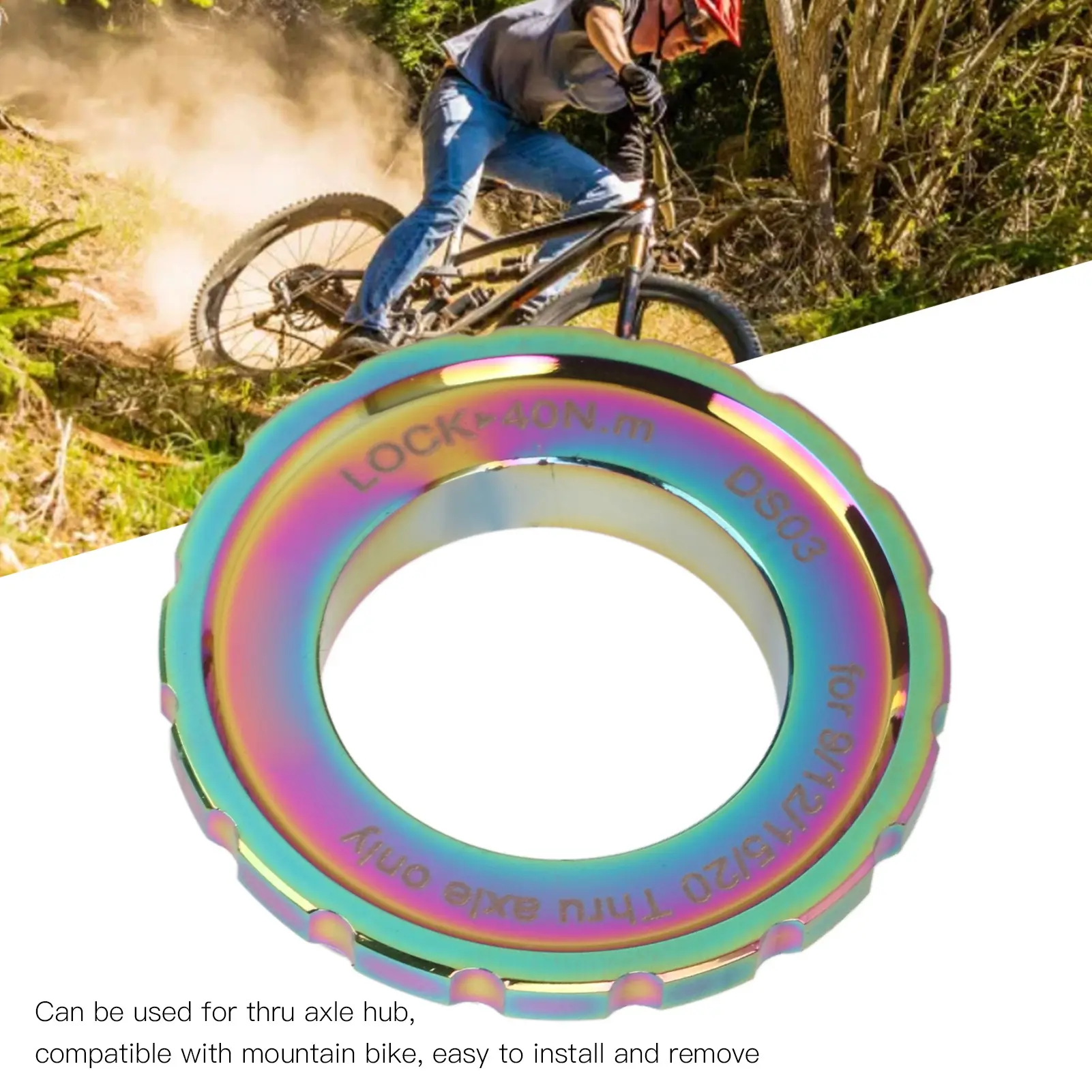 Disc Rotor Lockring MEIJUN Centerlock Lockring Center Lock Wheelset Hub Barrel Shaft Disc Rotor Lock Ring for Bike Mountain Bike