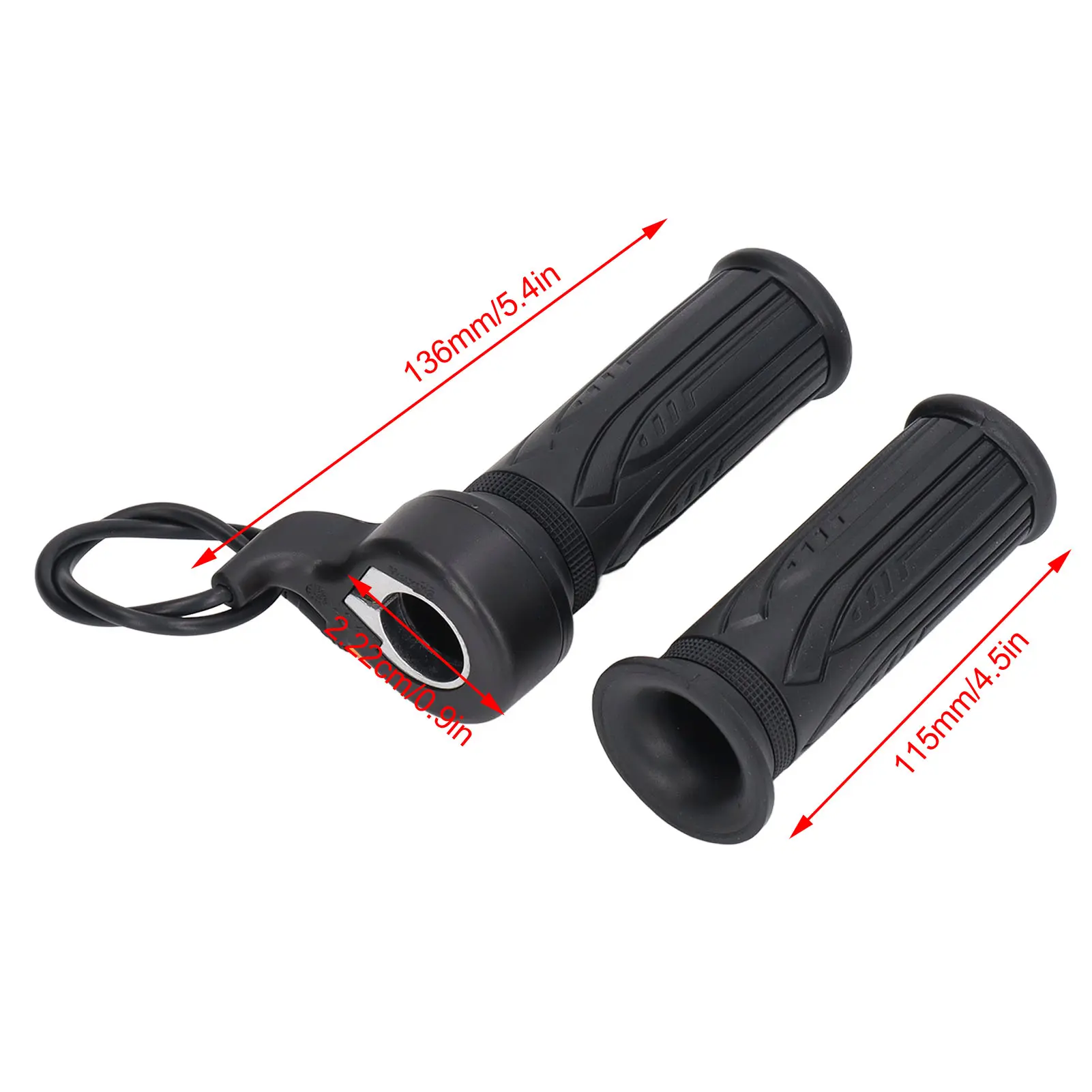 Electric Bike Accelerator Handle Stable Sensitive Throttle Handle with Waterproof Joint for Conversion for 22.2mm Handlebars