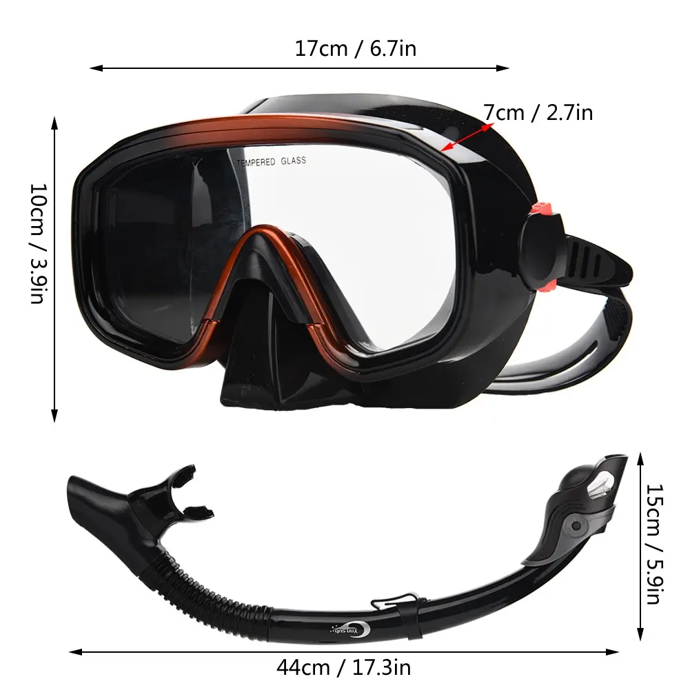 Underwater Mask Snorkel Adult Snorkeling Mask YonSub Diving Goggles Snorkeling Scuba Underwater Swimming Glasses Snorkel Set