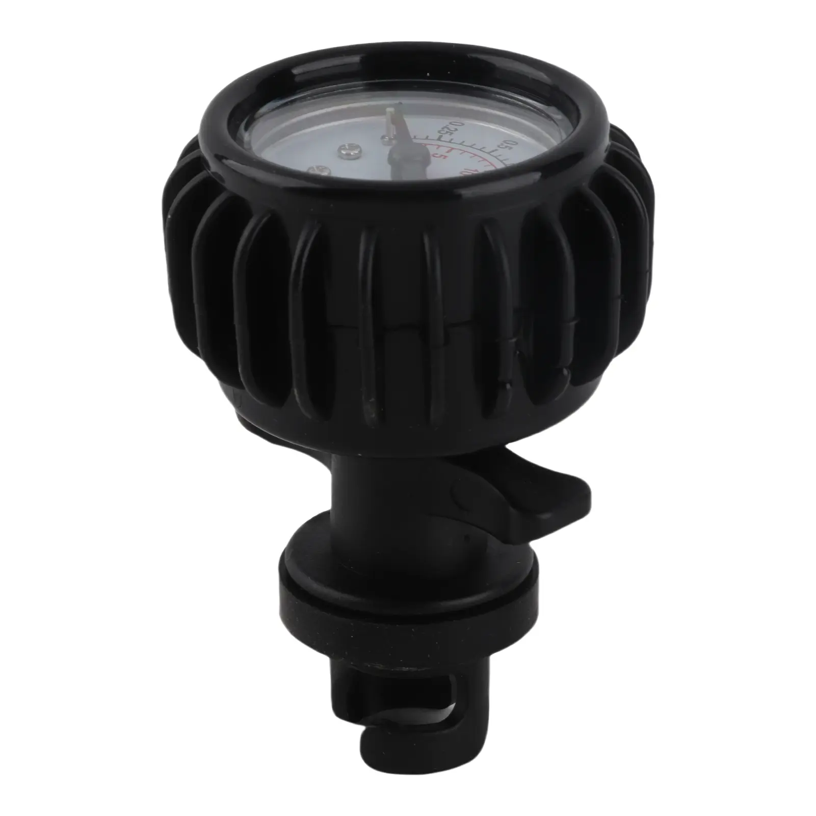 Inflatable Boat Barometer 0-2 BAR or 0-30 PSI Measuring Ranges Rubber Dinghy Unidirectional Pressure Gauge Measuring Tool
