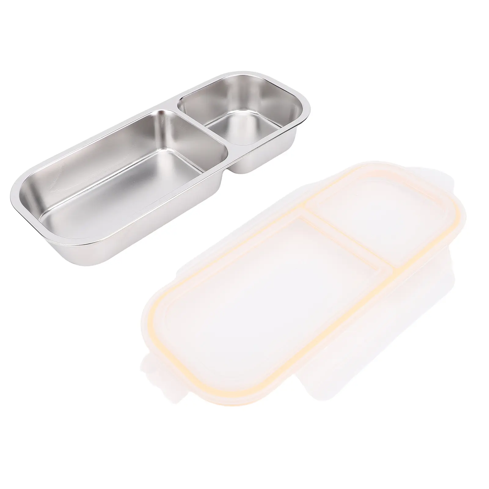 Outdoor Camping Lunch Box 600ml 700ml Stainless Steel Leakproof Lunch Container for Outdoor Picnics Camping