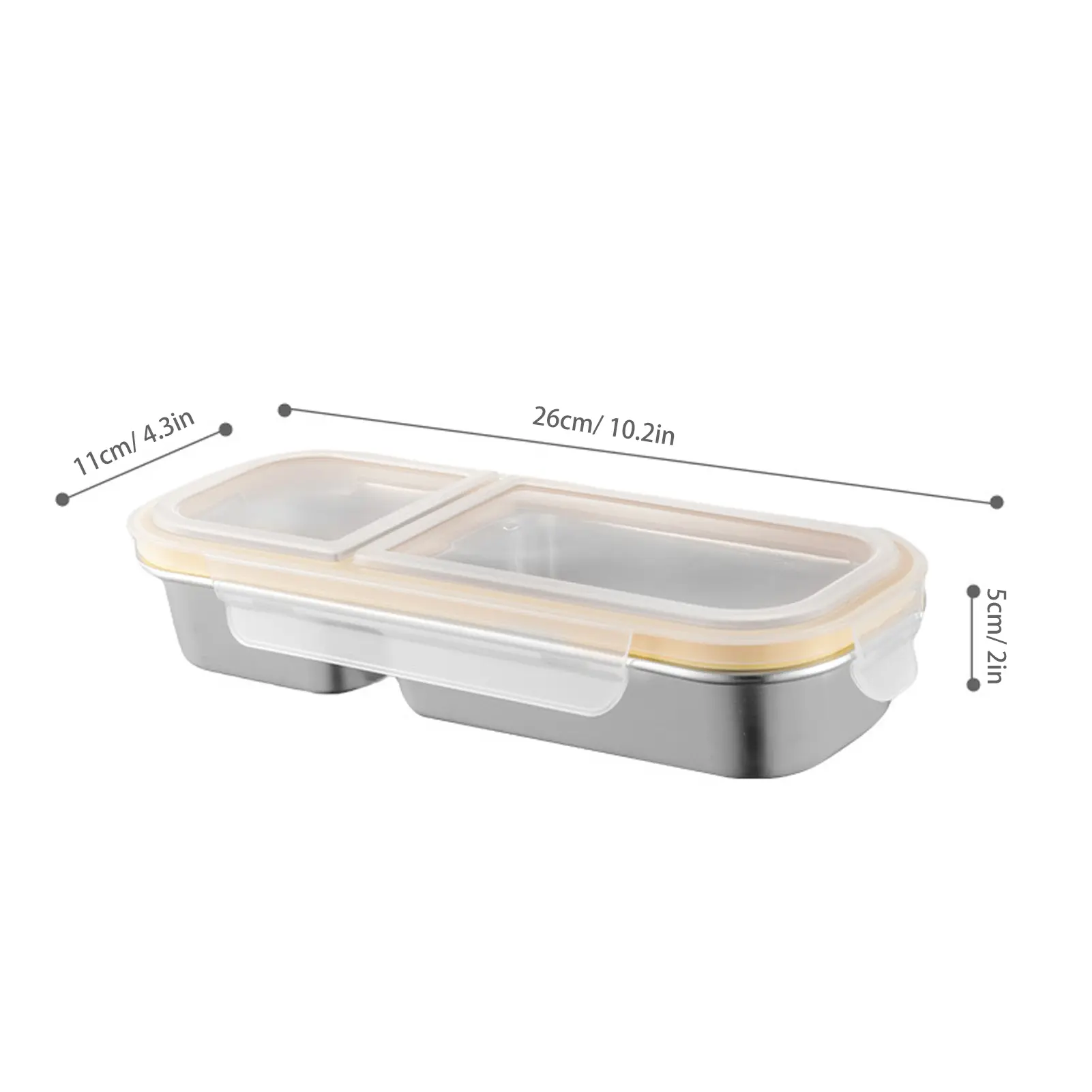 Outdoor Camping Lunch Box 600ml 700ml Stainless Steel Leakproof Lunch Container for Outdoor Picnics Camping
