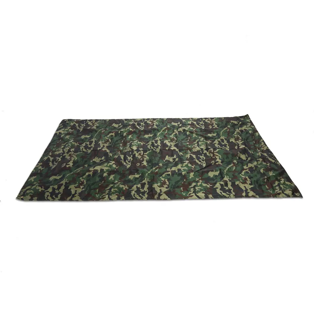 Camouflage Outdoor Tent Tarp Nylon Fabric Portable Lightweight Rainproof Mat RainTent Tarp Shelter for Camping