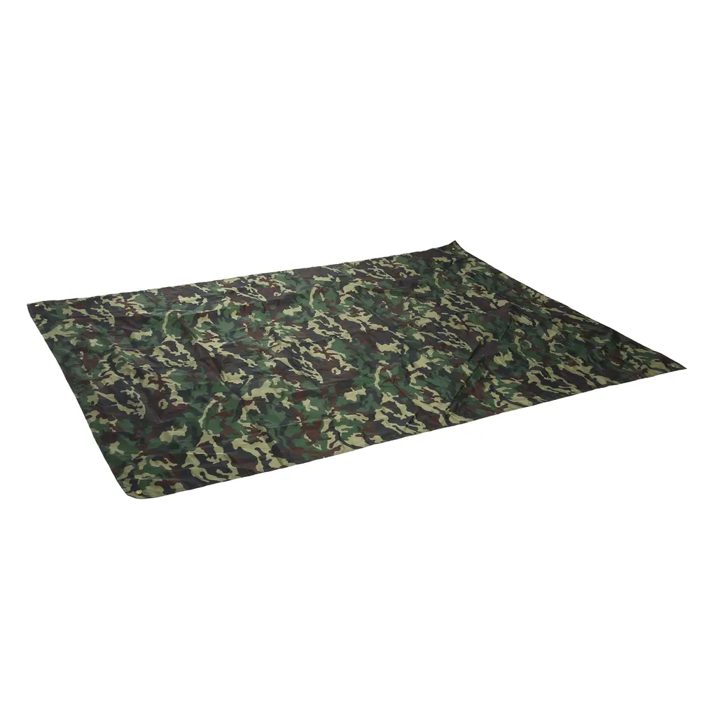 Camouflage Outdoor Tent Tarp Nylon Fabric Portable Lightweight Rainproof Mat RainTent Tarp Shelter for Camping