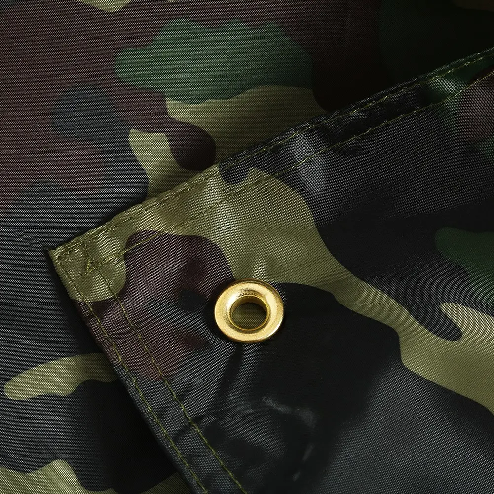 Camouflage Outdoor Tent Tarp Nylon Fabric Portable Lightweight Rainproof Mat RainTent Tarp Shelter for Camping