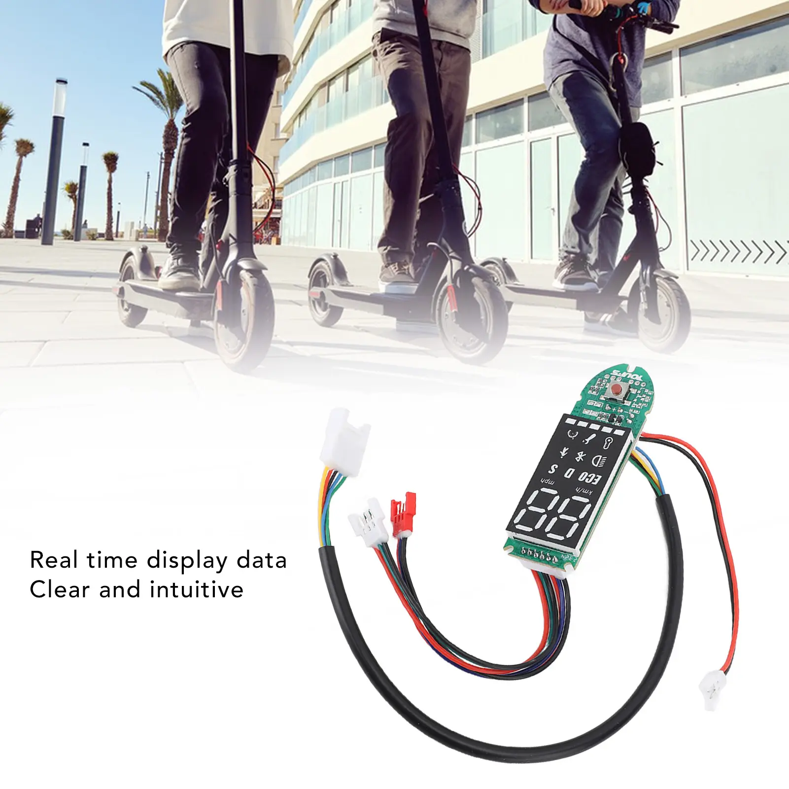 Electric Scooter Parts Electric Scooter Dashboard Circuit Board PCB Clear Display Bluetooth for 8.5-10in Electric Scooter