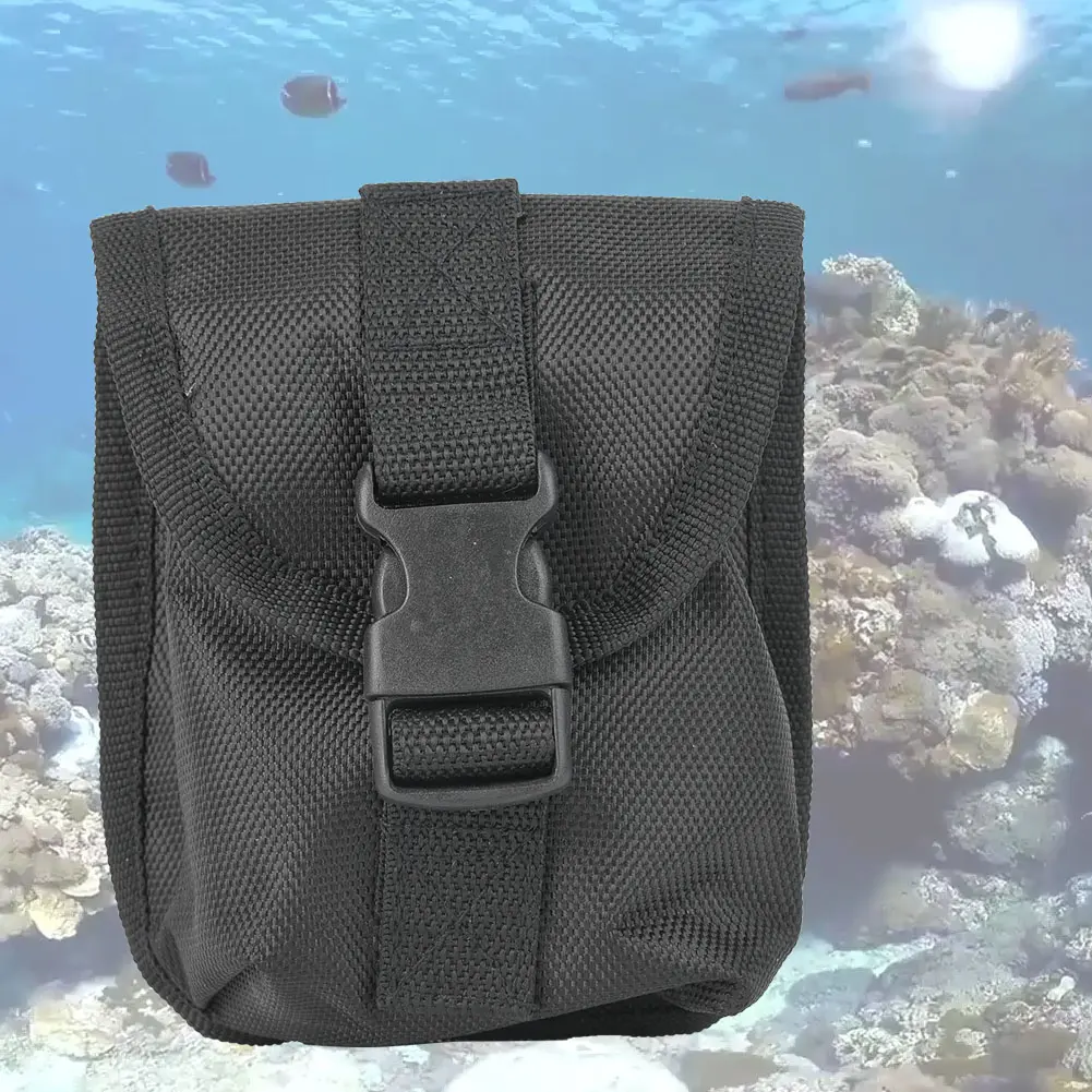 Dive Weight Pocket Diving Weight Pack Oxford Cloth Scuba Diving Spare Weight Storage Bag Pocket with Quick Release Buckle Black