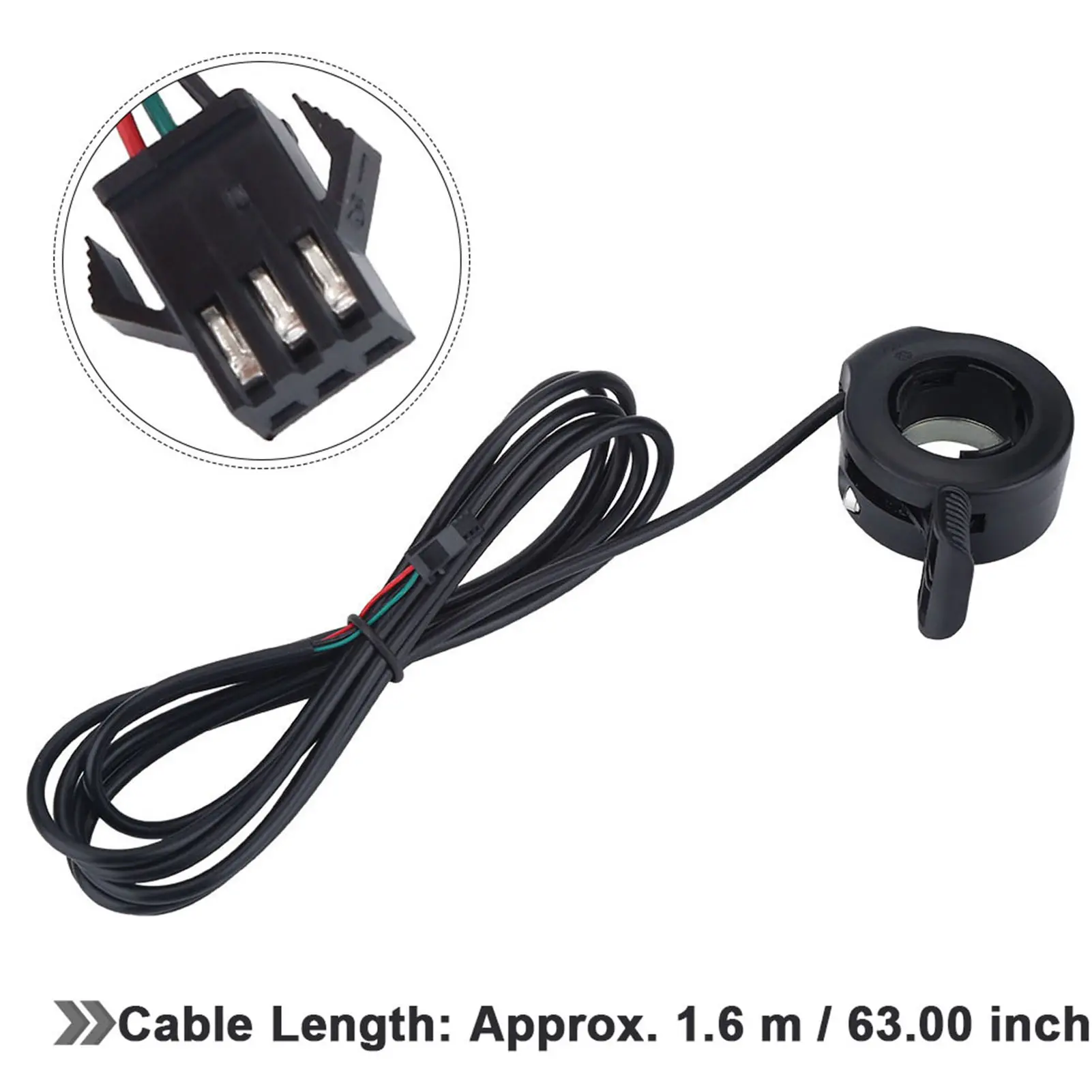 Speed Control 3 Wires Thumb Throttle on Left Right Handle for E bike Electric Bike Scooter E bike Thumb Throttle Thumb Throttle