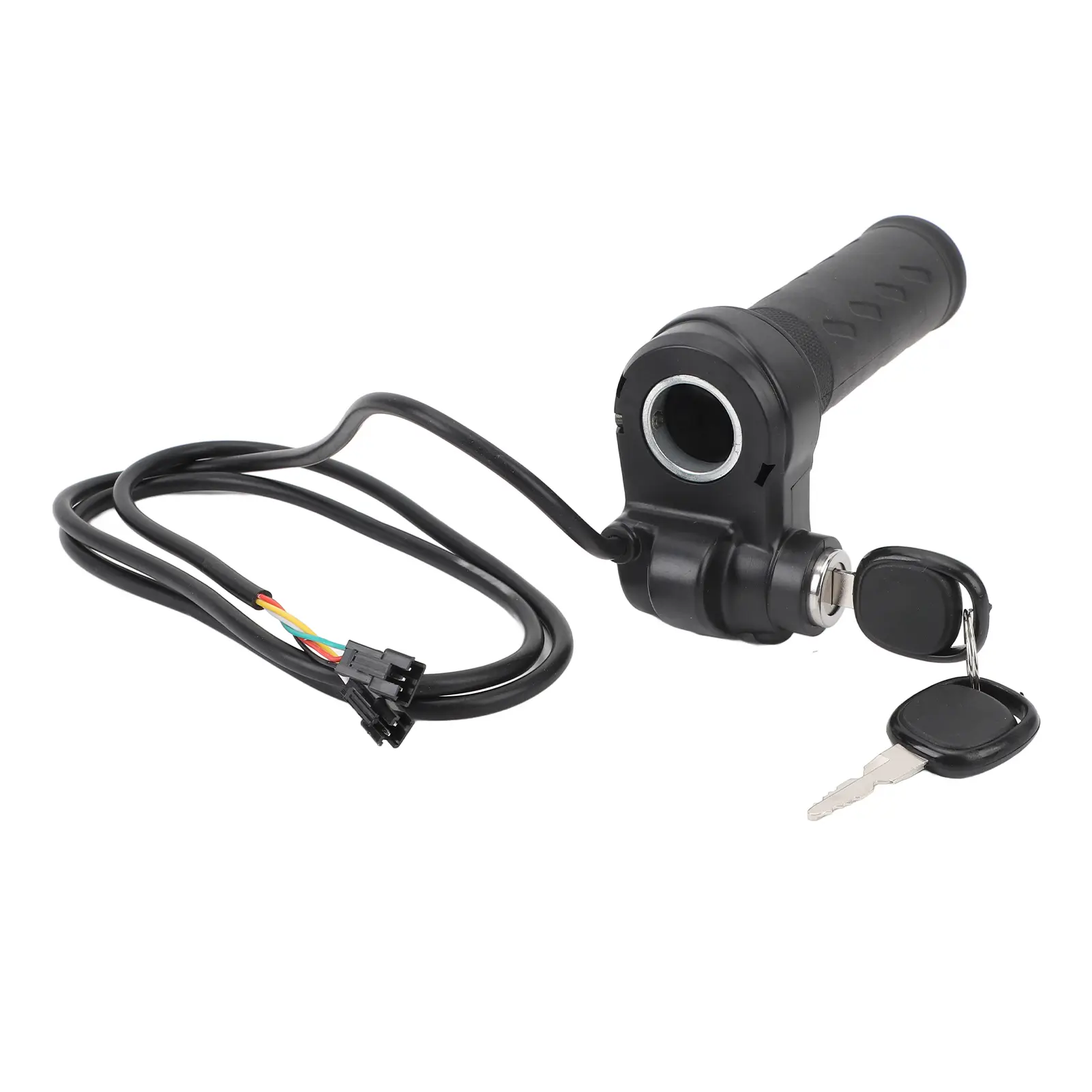 Electric Bike Throttle Grip Universal Electric Bicycle Scooter Wire Twist Throttle Grip with 2 Keys Waterproof Speed Controller