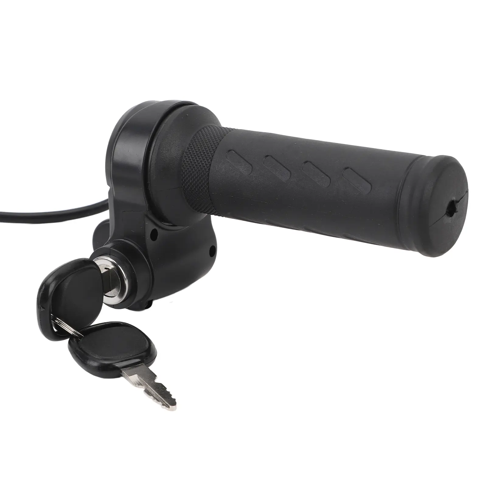 Electric Bike Throttle Grip Universal Electric Bicycle Scooter Wire Twist Throttle Grip with 2 Keys Waterproof Speed Controller