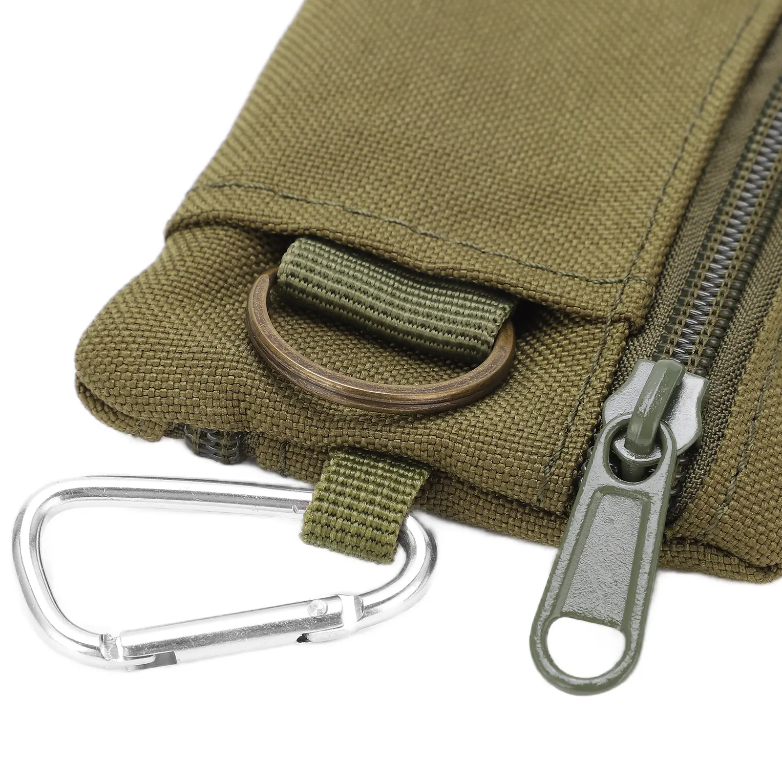 Mini Key Card Case Outdoor EDC Molle Pouch Wallet Mini Portable Key Card Case EDC Pouch Bag Coin Purse with Carabiner